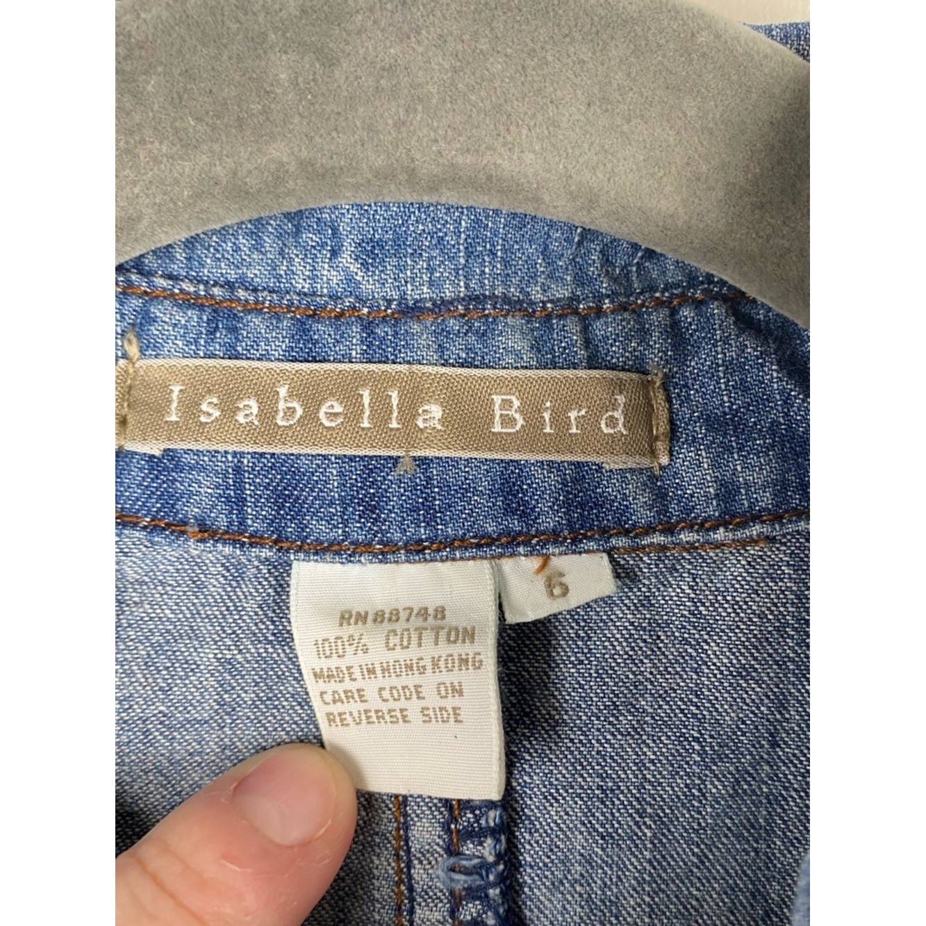 Vintage Isabella Bird Western Denim Midi Dress size 6