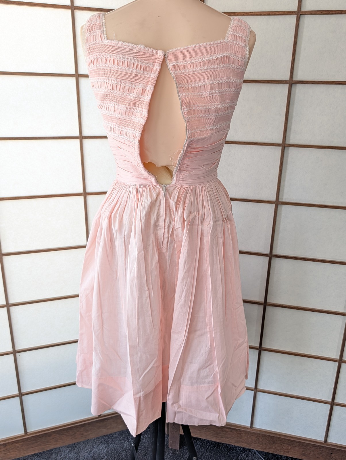 Vintage Ballet Pink Jonathan Logan Party Dress 50s 60s Summer XS Fit-n-Flare
