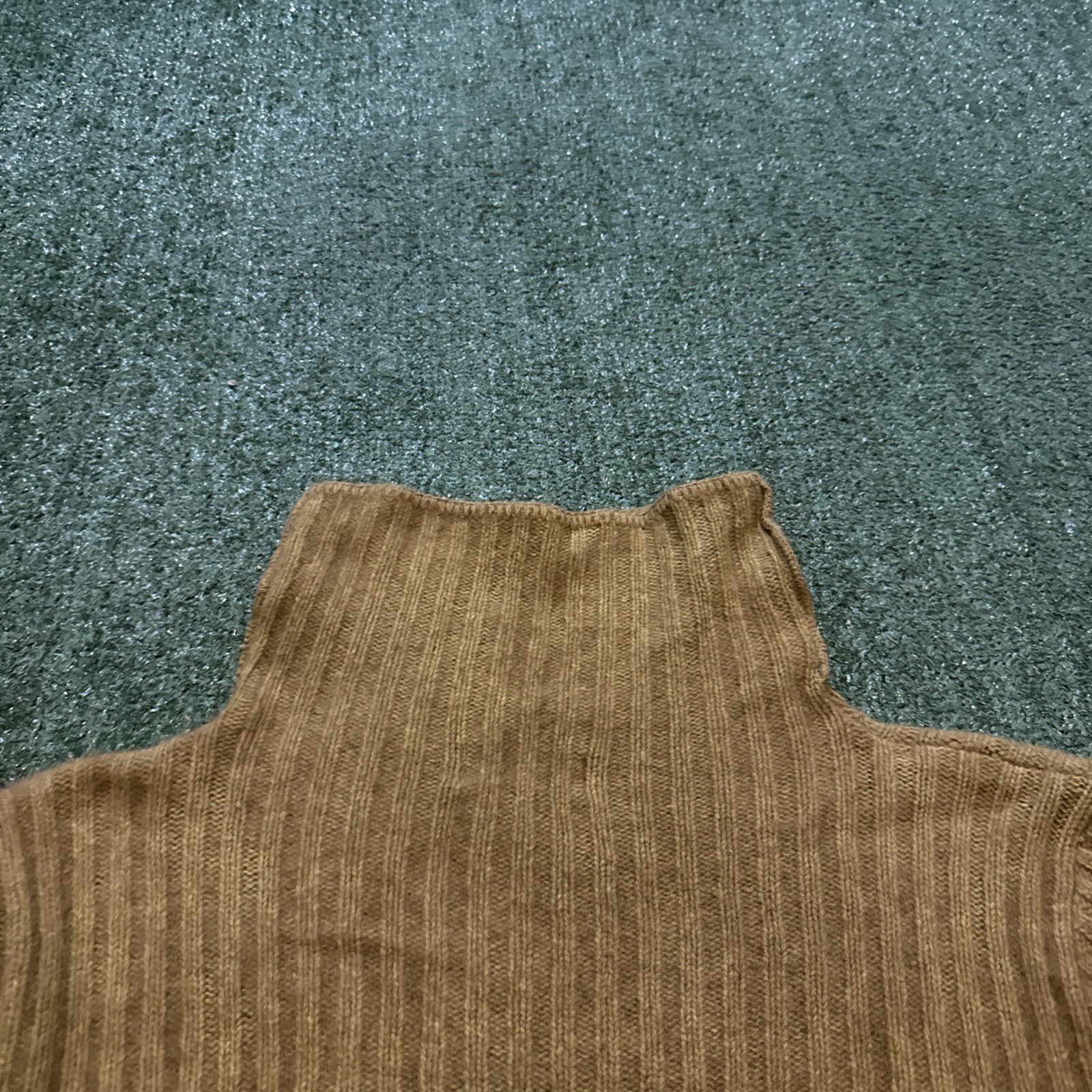 Vintage KORU New Zealand Sweater Possum Fur Merino Wool Silk Women L Olive Zip