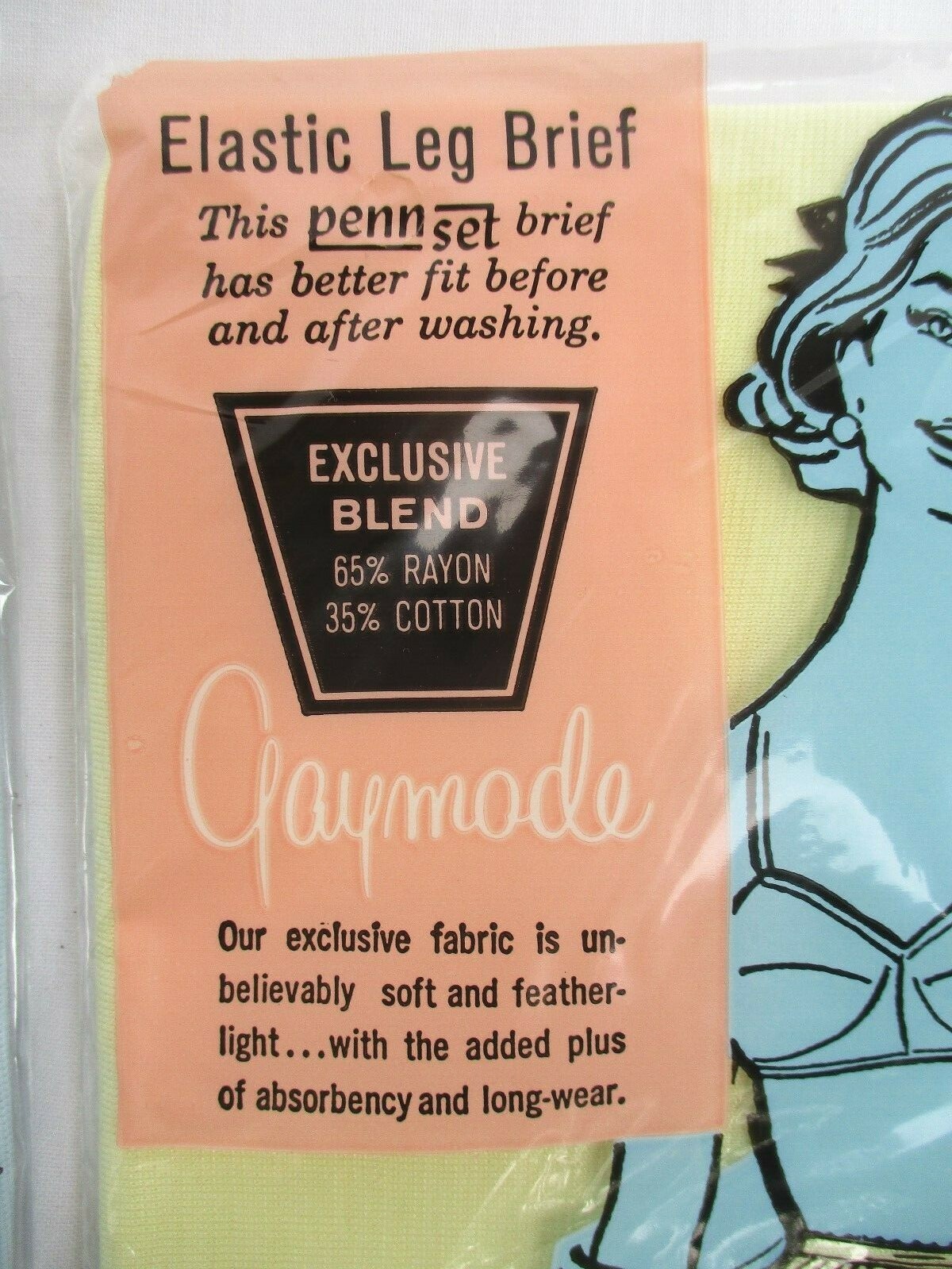 LOT of 3..VTG 1950’s..RAYON & COTTON..PANTIES..BLUE, YELLOW, WHITE..NEW NIP.sz S