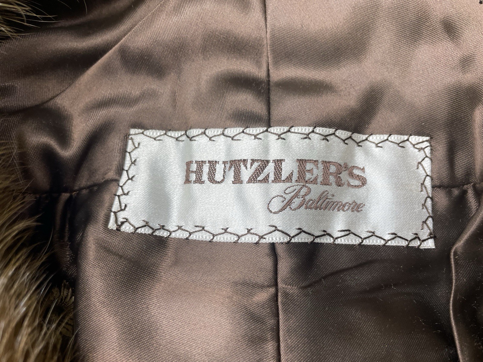 Hutzlers Vintage Brown Mink Fur Stole Wrap Coat Shawl 50s 60s