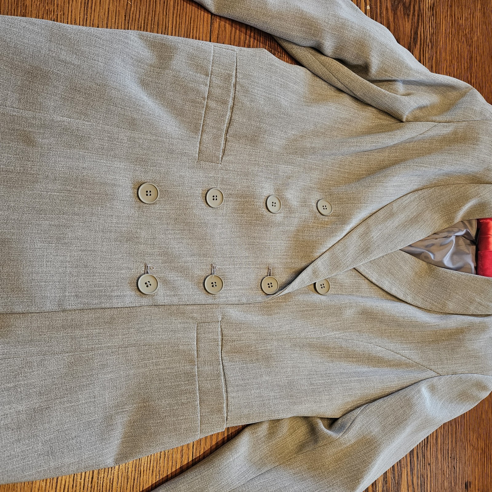 JG Hook 2 Piece Pant Suit Size 8 Petite L. Gray. Polyester.