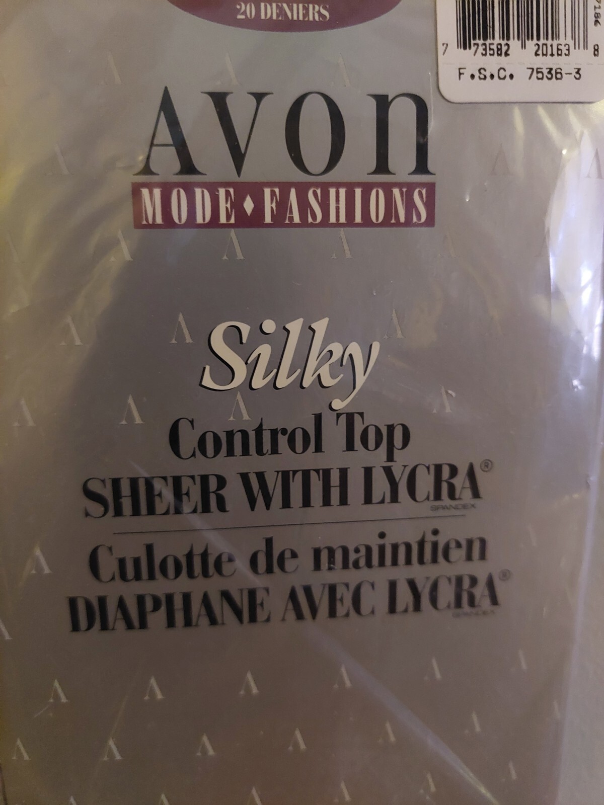 Vintage Pantyhose Avon Fashion Color Charcoal Size C BDR1