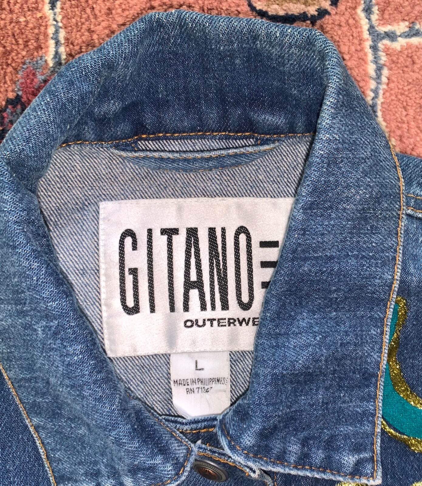 1990s Eccentric SouthWestern Denim Jacket Jean Fringe Appliqué Horse Boot Cactus
