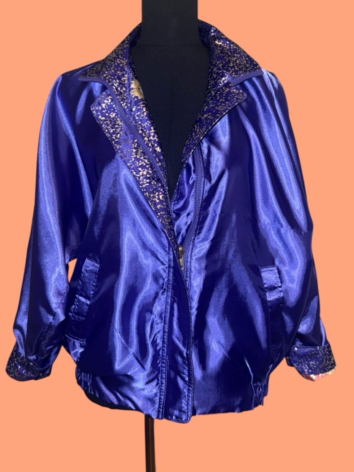 Vintage Nicole By J Farah Imports Satin Bomber Jacket