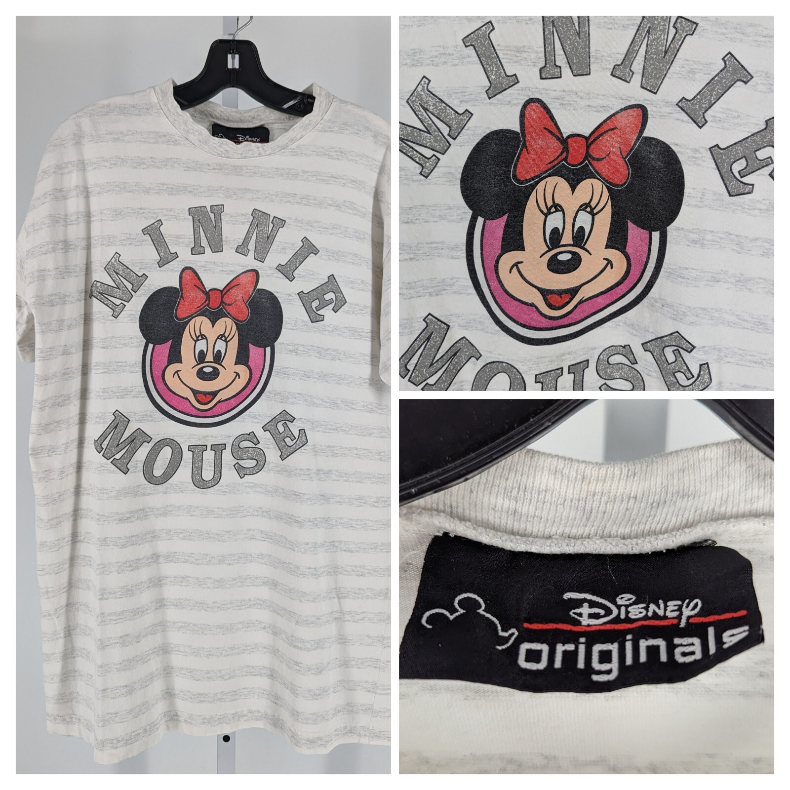 Vintage 90s Grunge Hip Hop Disney Originals Minnie Mouse Big Graphic T Shirt S/M