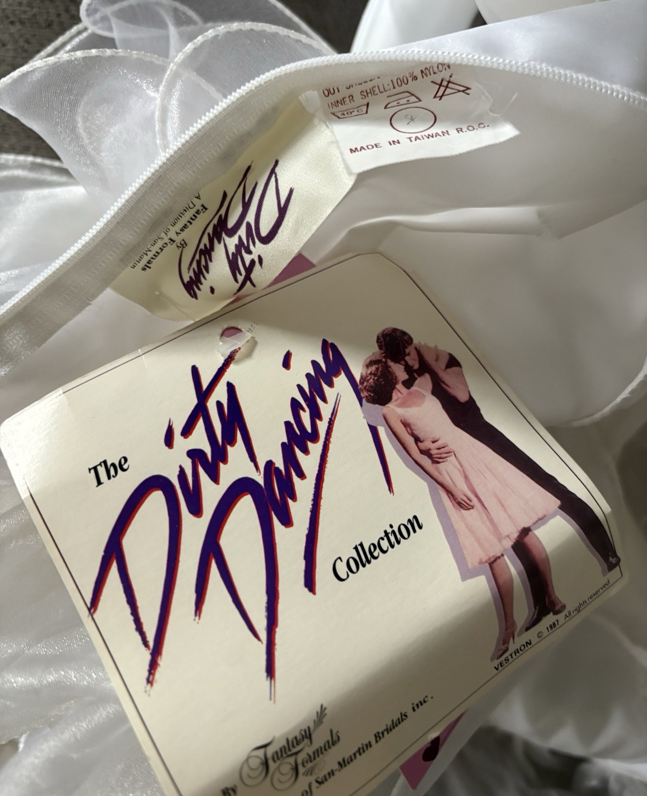 NOS DIRTY DANCING White Wedding Dress Fantasy Formals Sz 8 *read