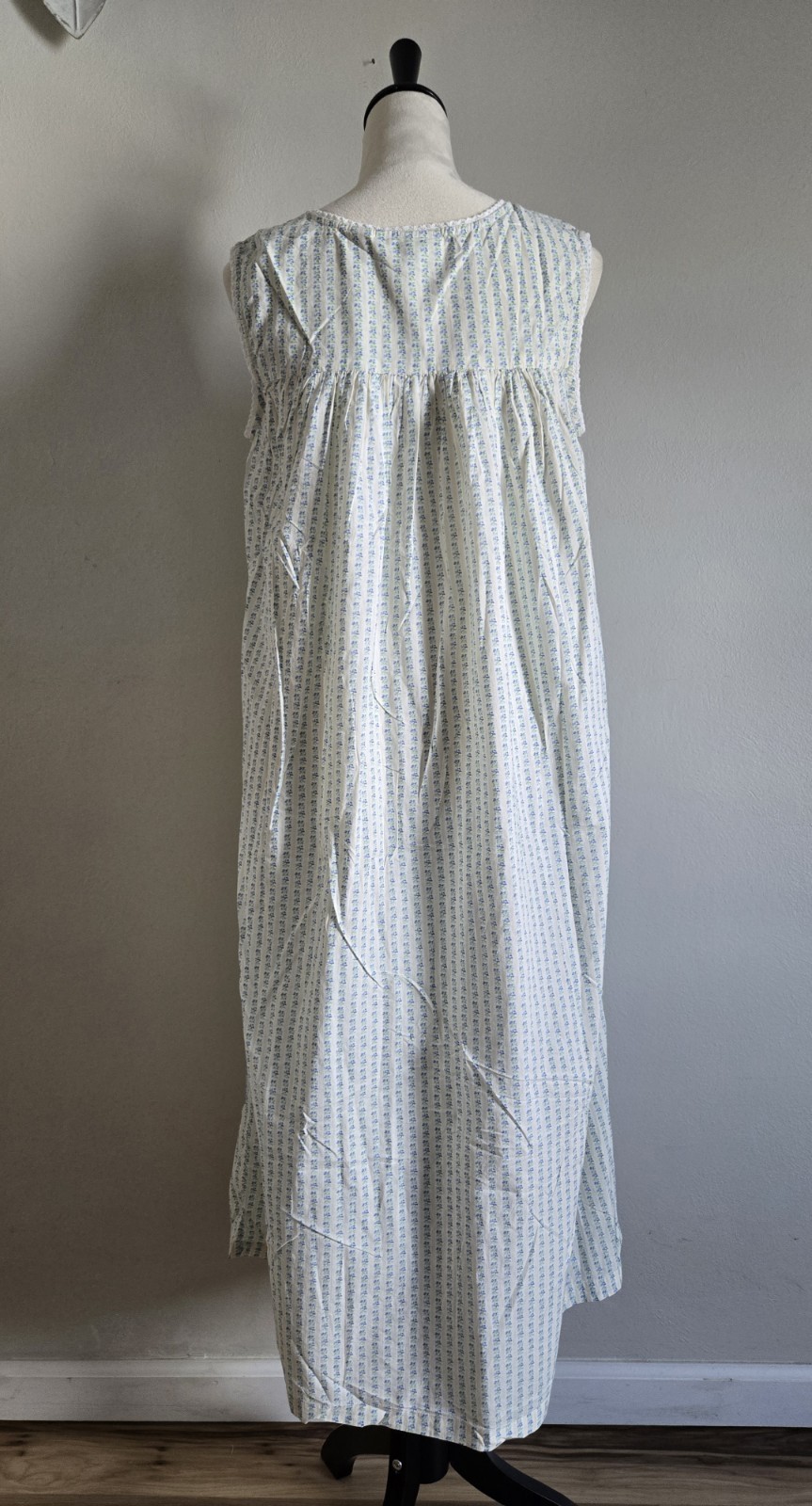 Erika Taylor Intimates Nightgown/vintage Floral/100%Cotton/blue Floral /sizeS