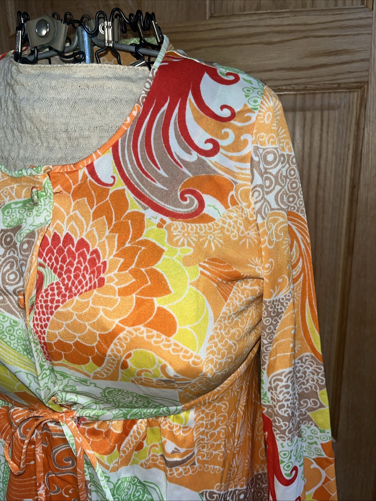 Vtg 60s Gossard Artemis Sheer Nylon Dress/Night Gown Bright Floral Read