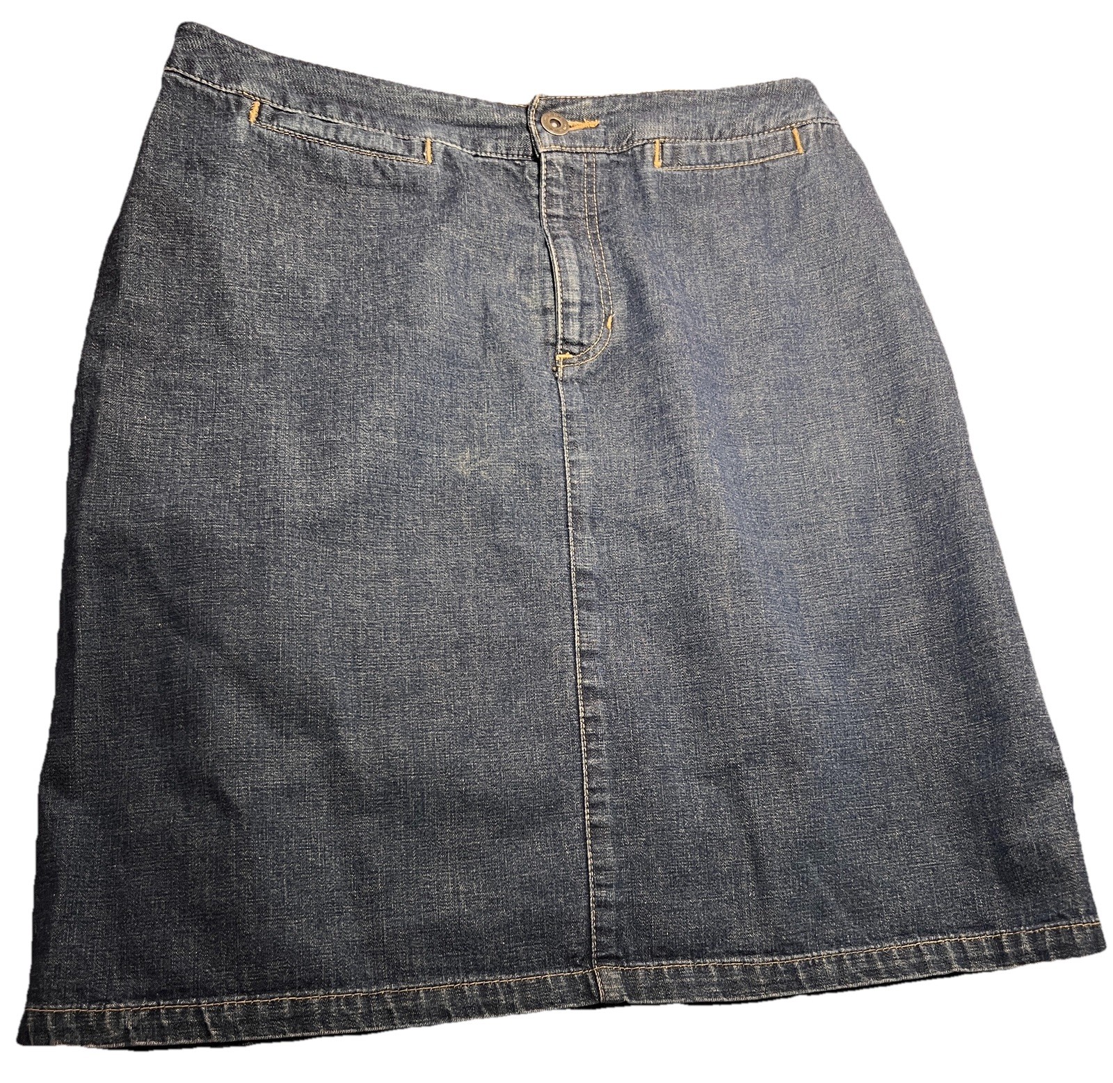 Vintage Liz Claiborne Lizwear Denim blue Skirt Womens size 10 Cotton