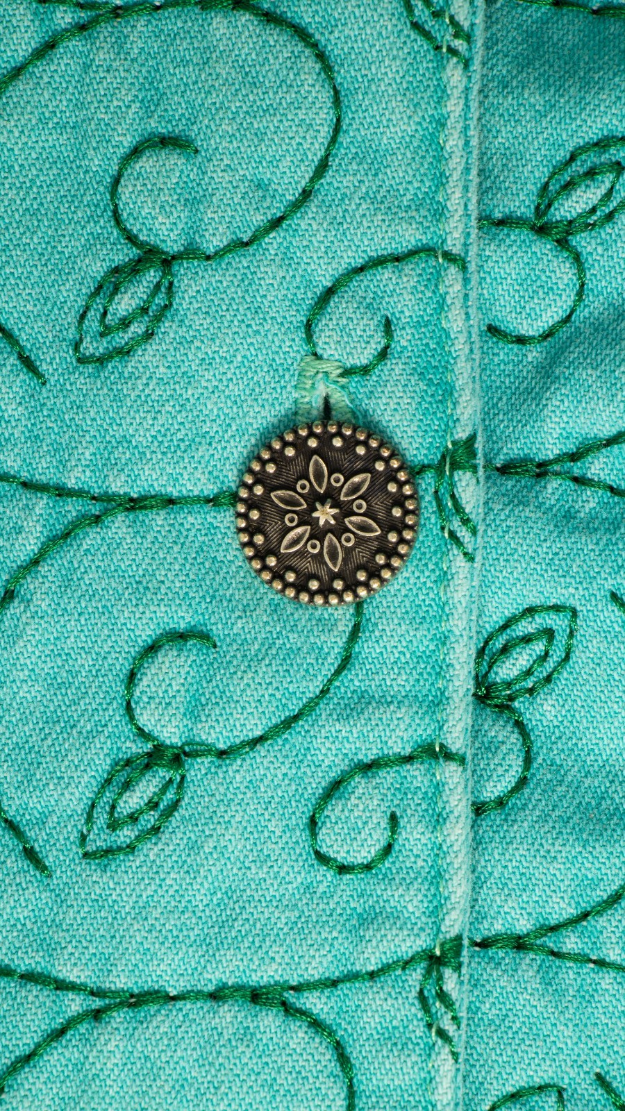 VTG 80s Womans L Saint Germaine Paris Art-to-Wear Embroidered Cotton Made in USA