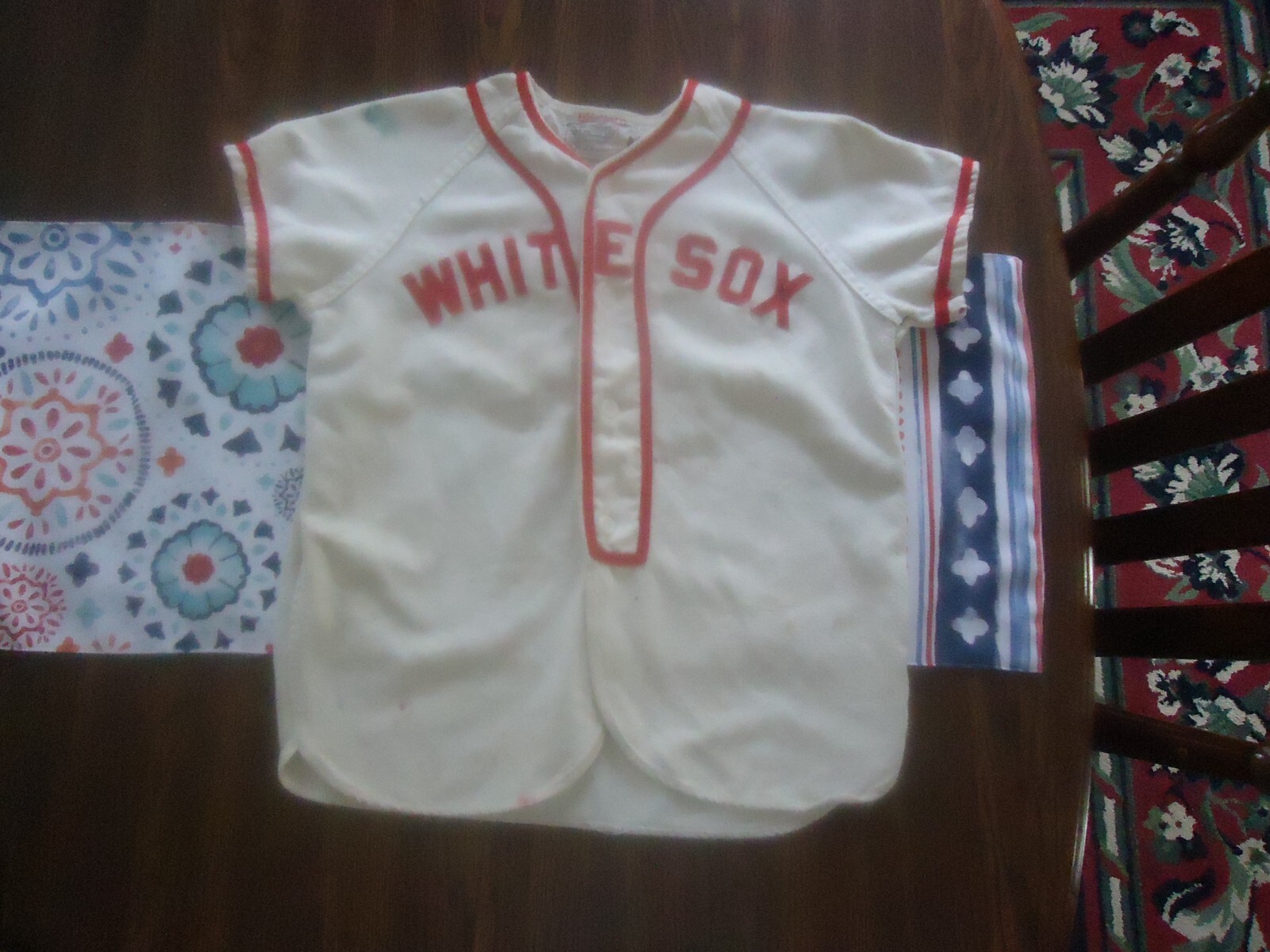 Vintage WHITE SOX Youth Little League Baseball Jersey, WILSON, Made in USA Sz M