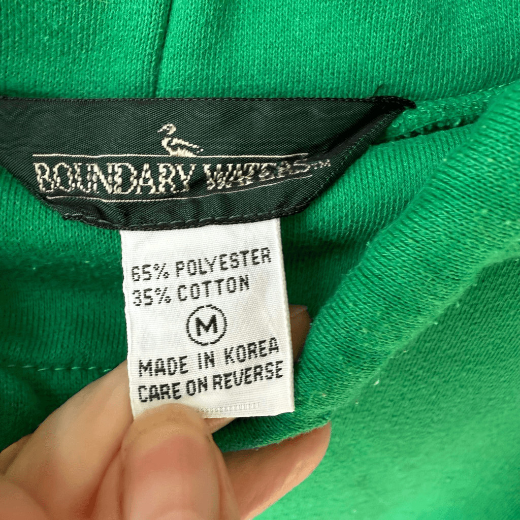 Vintage 80s 90s Boundary Waters Green Sweatsuit Track Suit Sweatshirt Sweatpants