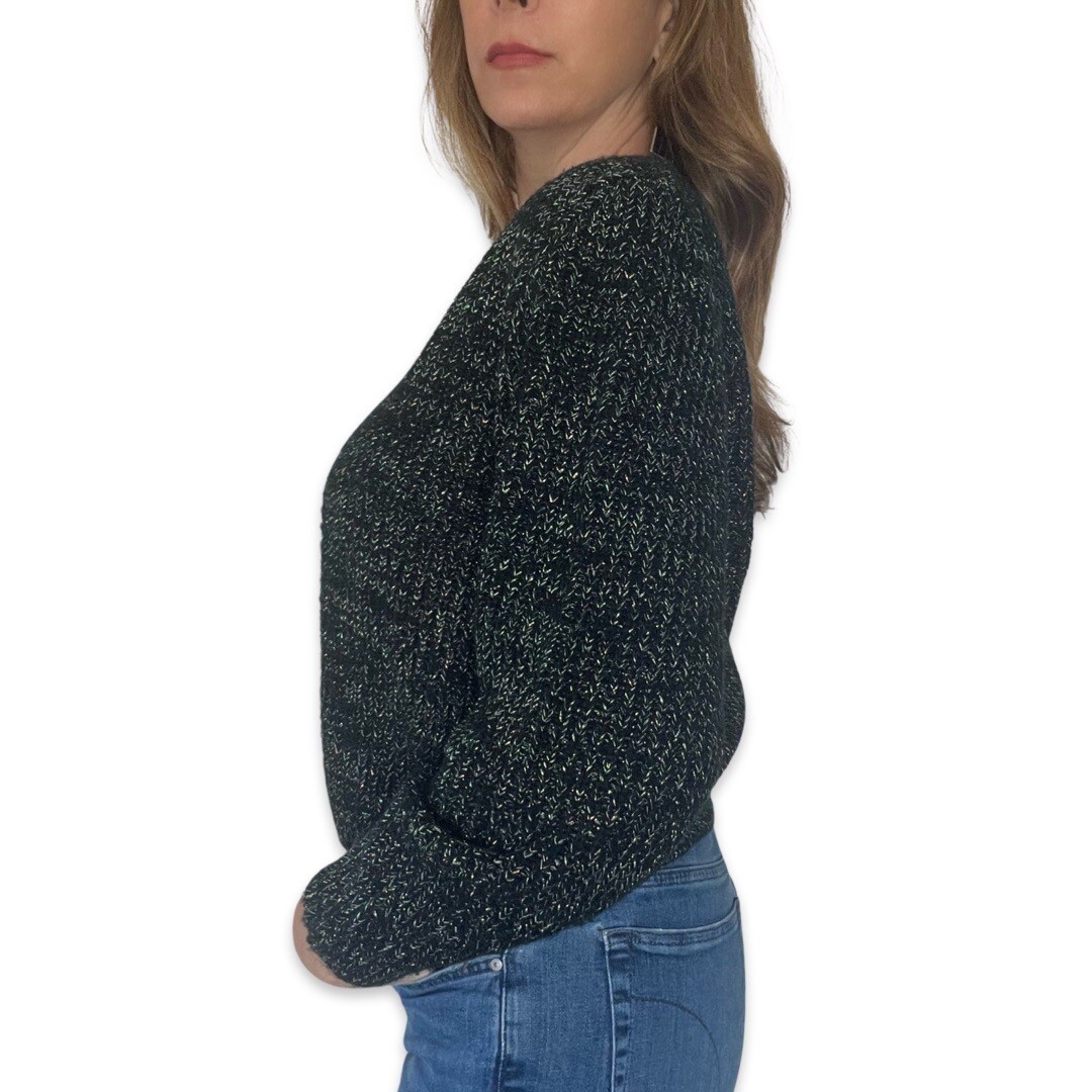 Vintage Limited Express 80s knit sweater Black metallic Size Small