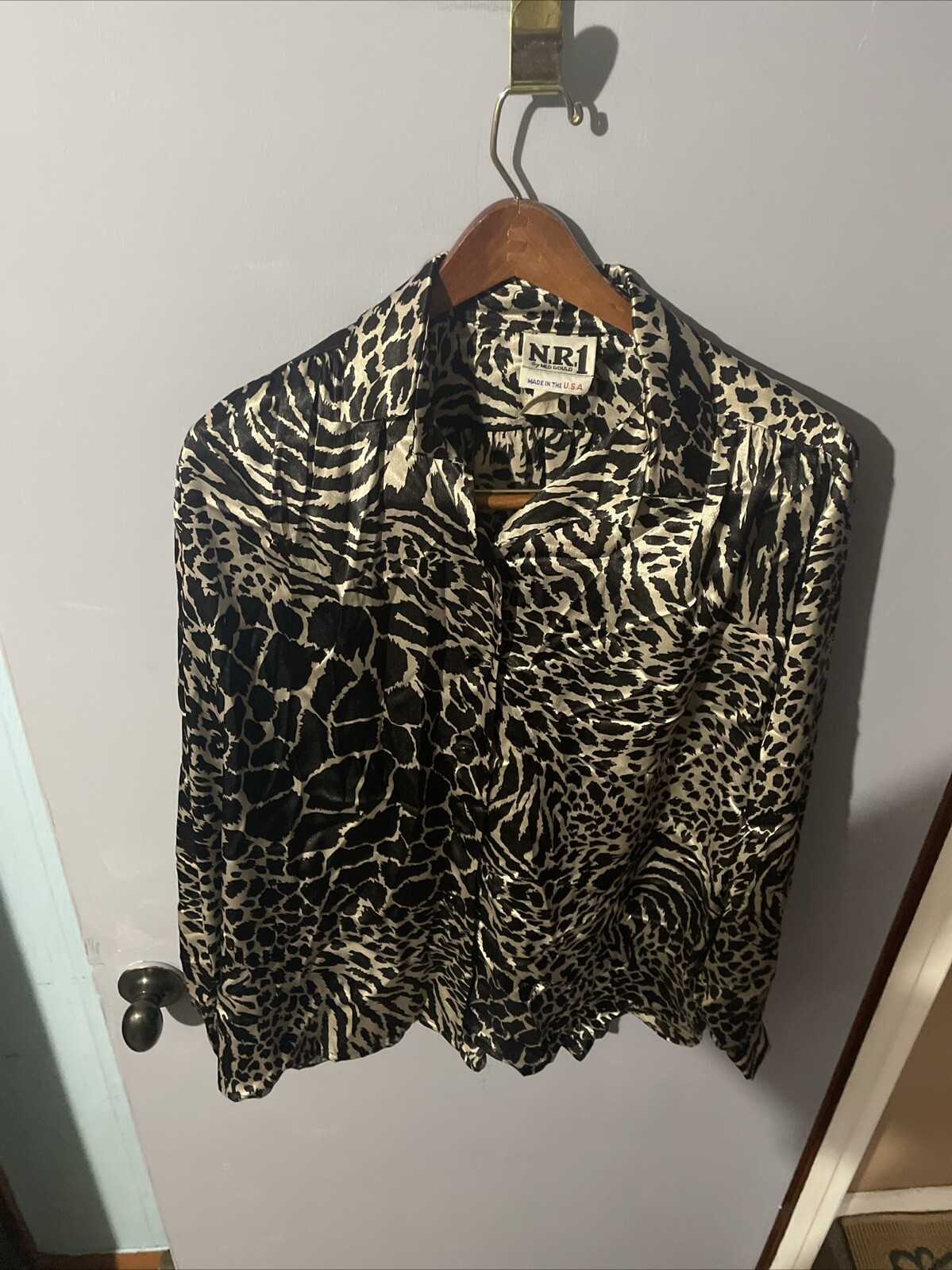 Vintage N.R. 1 by Ned Gould blouse 70s/80s. Sized 12