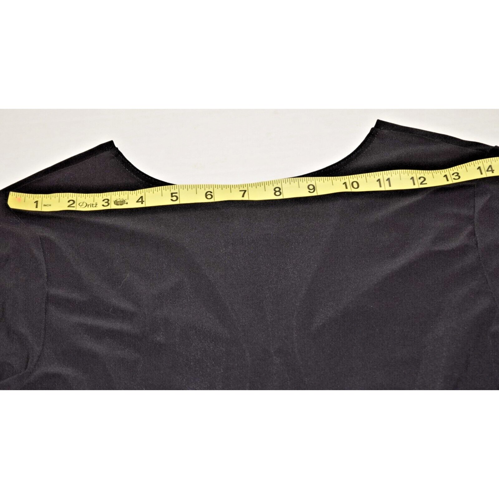 Vintage Dress CSC Studio Size XS 90s Black V-Neck Belted Below Knee Made USA