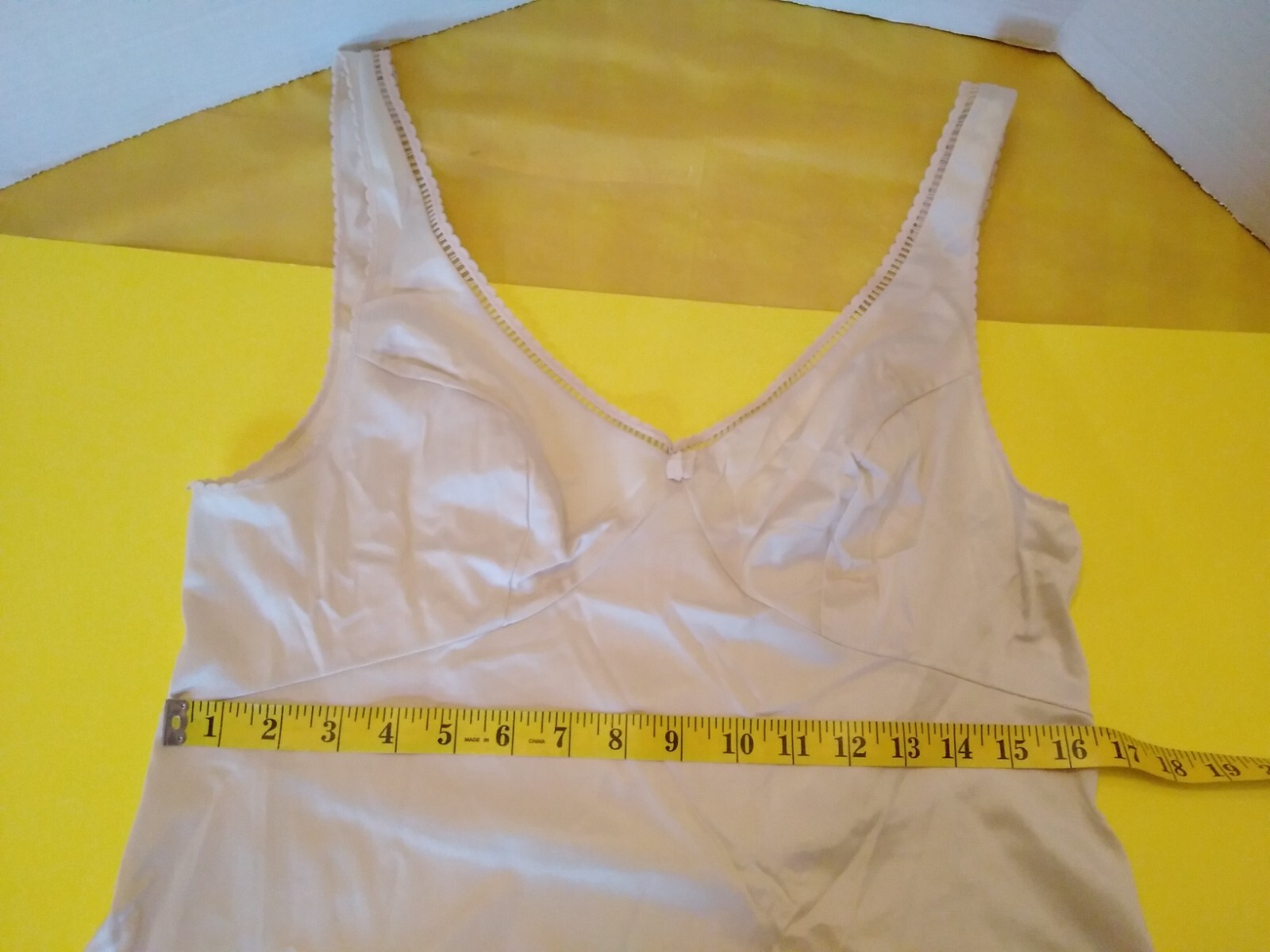 Vintage Full Slip Dress Chemise European Size M-L Triumph Intl Beige