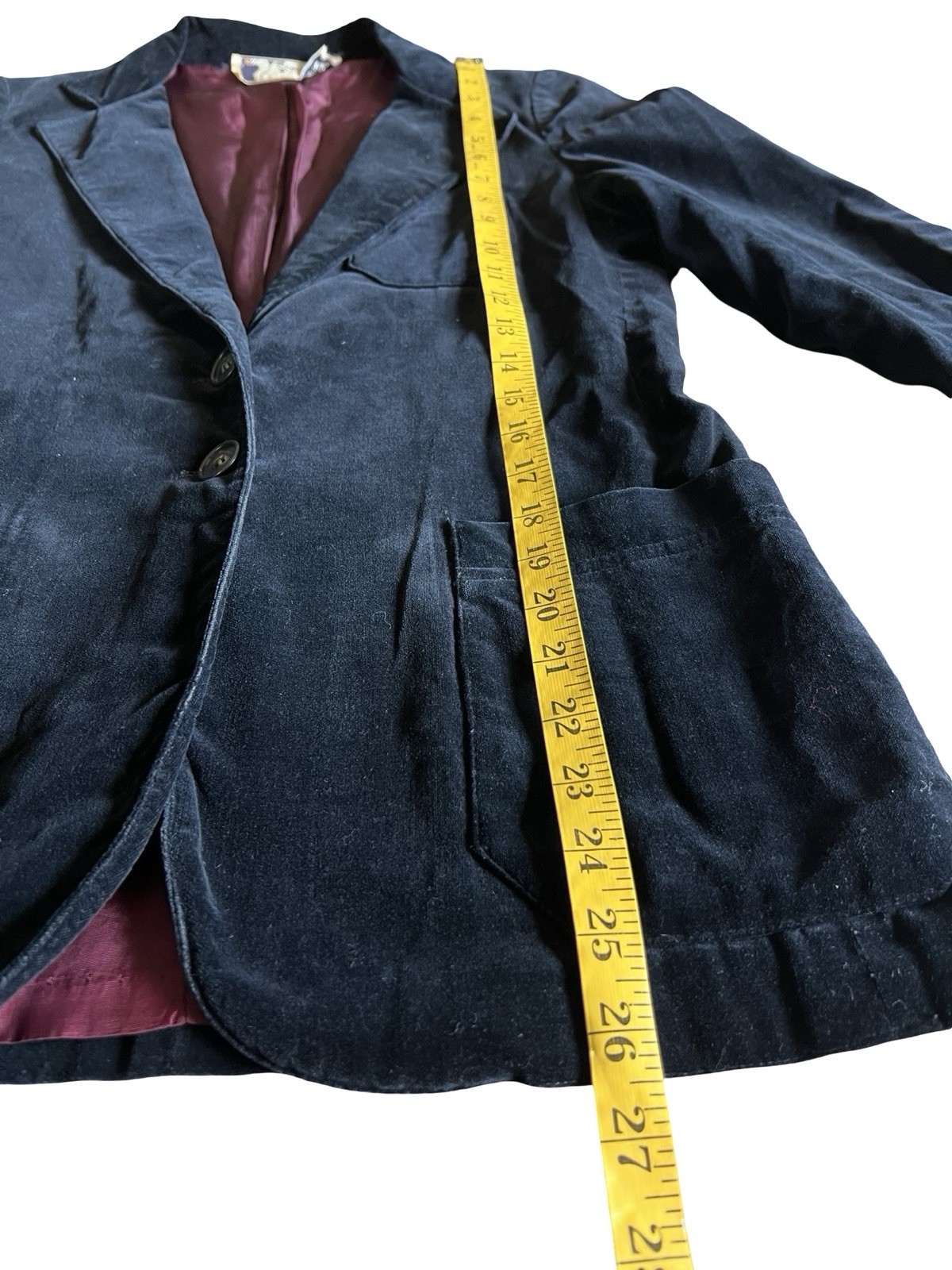 VTG 1970s Contempo Casuals Black Velvet Blazer w Pockets Classic Vampy Goth Sz S
