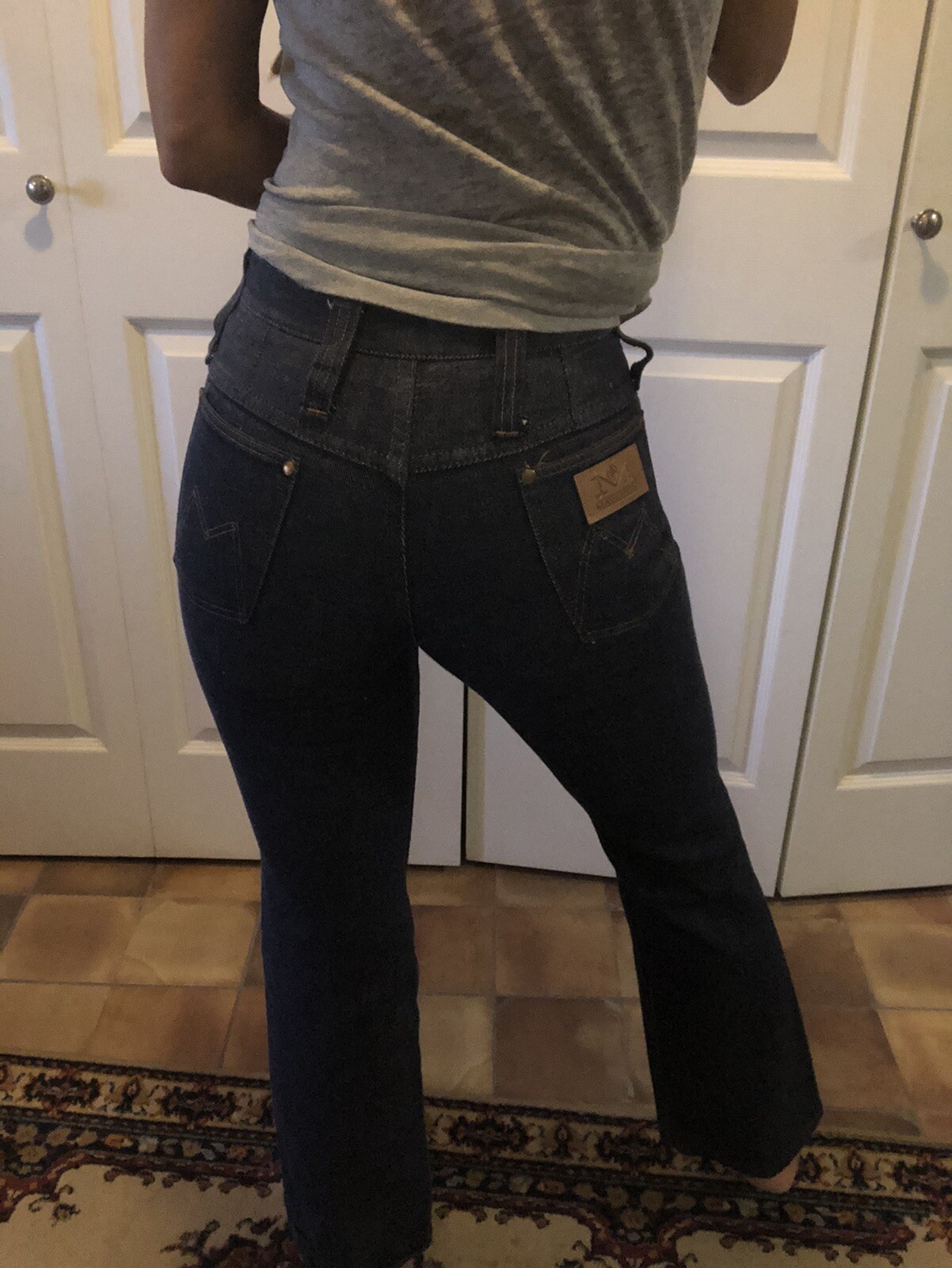 Vintage Blue Bell Maverick Denim Jeans 1940 1950 Dark Blue Wash Size 23 24”