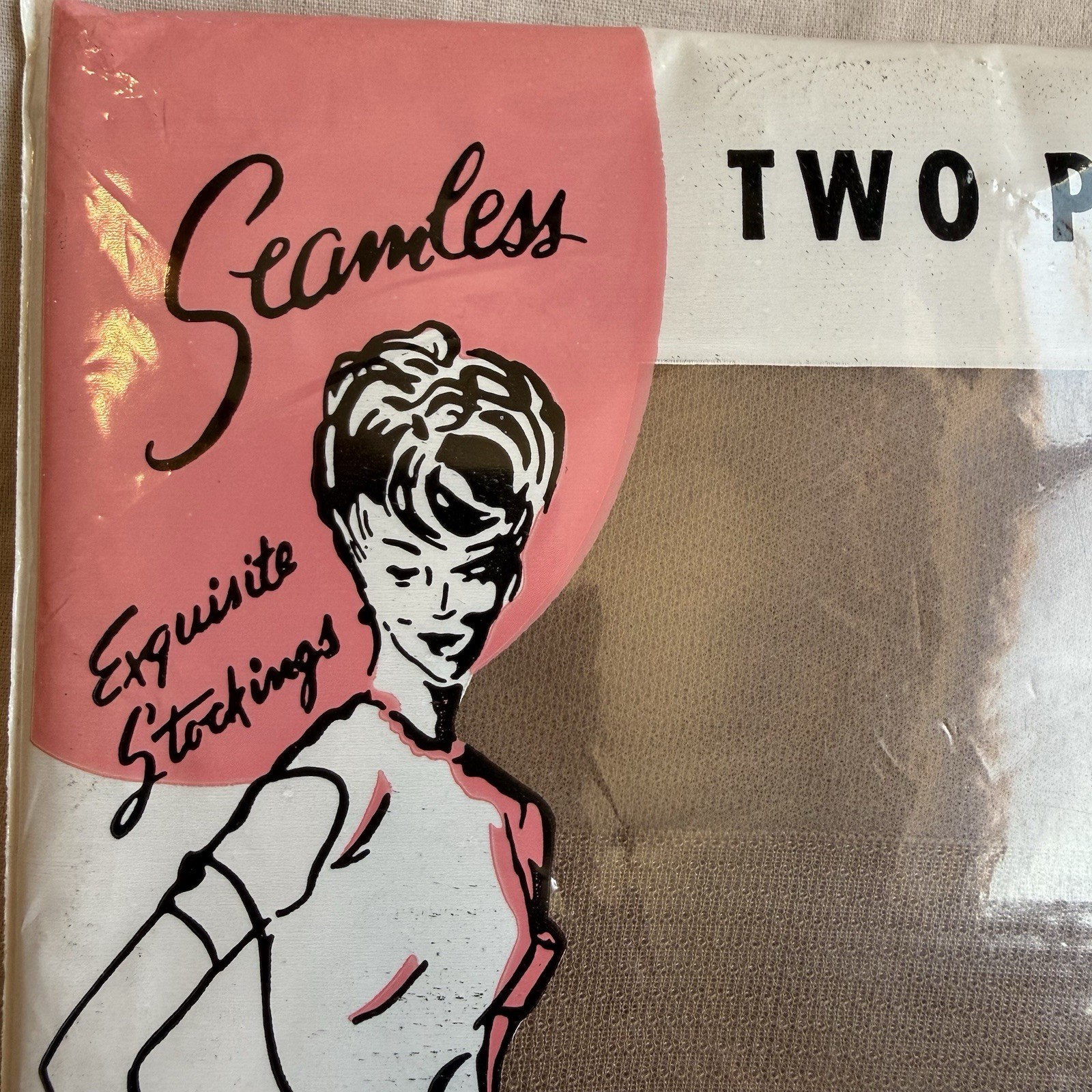 Vintage 1960s „Seamless” Micro Mesh Stockings – 2 Pair Pack – NOS – 10 1/2