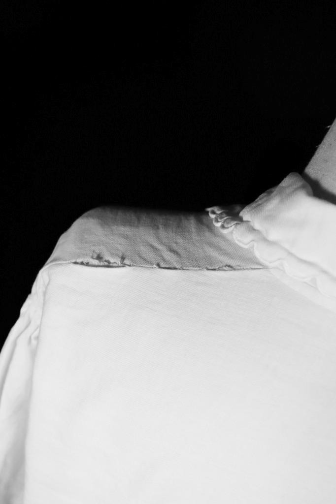Antique French 1920’s White Cotton Flannel Lined Blouse Scallop Trim Size XL