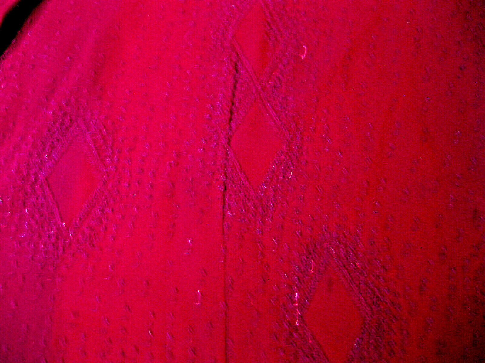 Vintage Womens Dressy Red Long Sleeve Bead Embellished Cardigan Jacket XL- 1X