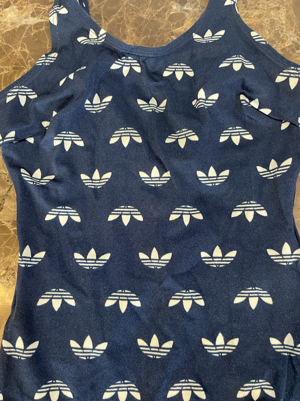 Vintage Adidas All Over Print One Piece Bathing Suit Made In USA