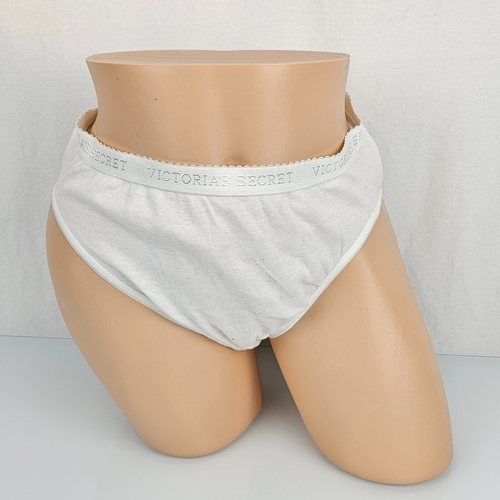 Victorias Secret Vintage 2002 Signature Logo Waistband Cotton Hi Cut Panties L 7