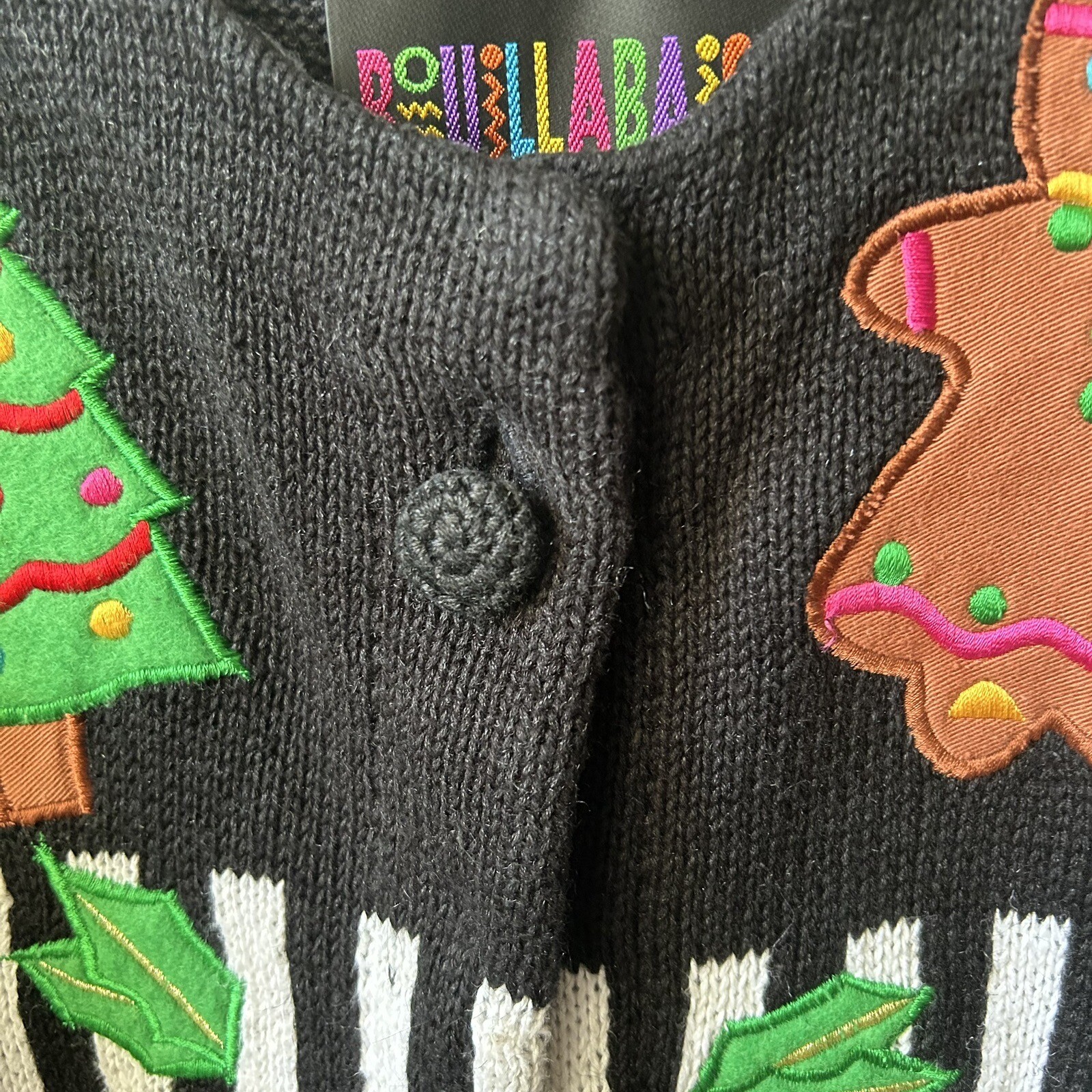 Vintage 1980s Bouillabaisse Deborah Christmas Festive Granny Teacher Cardigan M