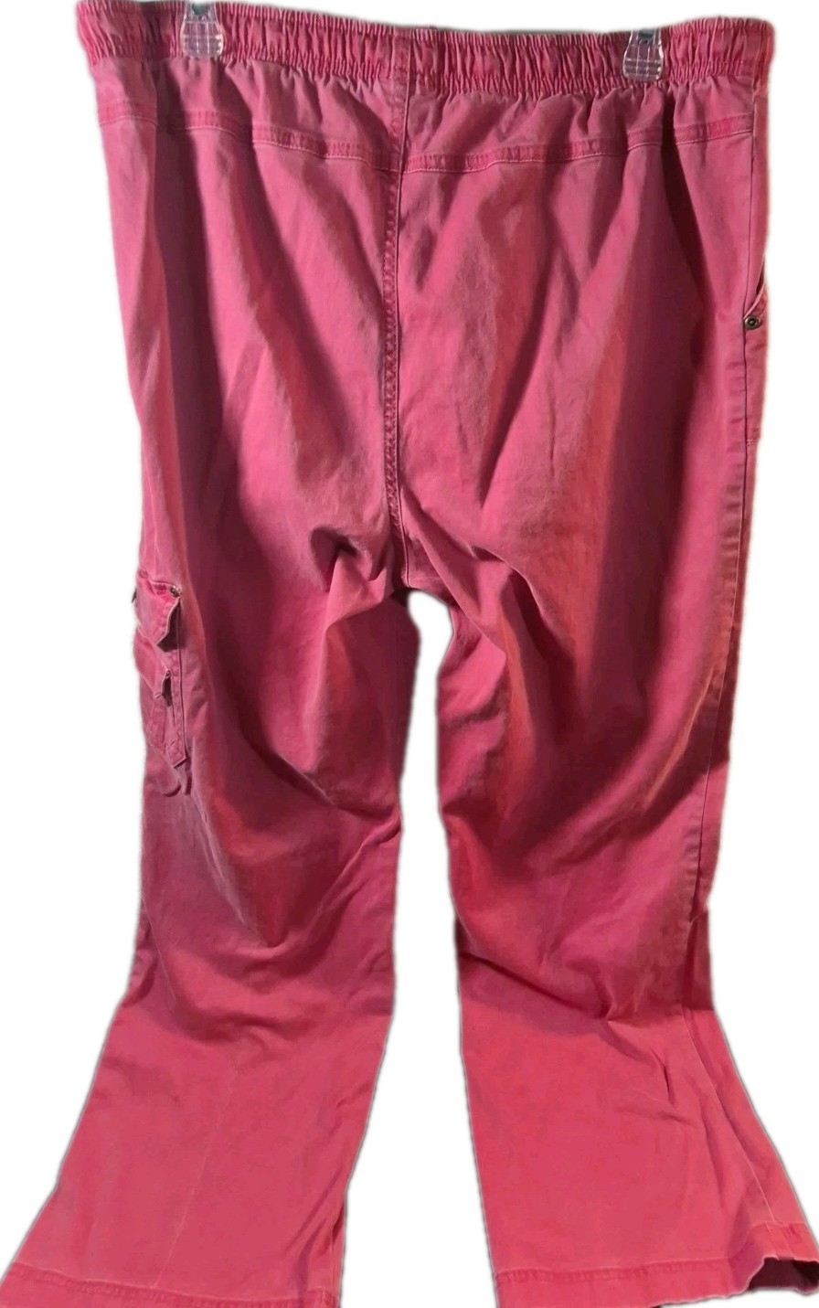 90’s 2pc Cappagallo Red Denim Jacket sz Lrg & Pants sz Med Women’s Pkts VTG