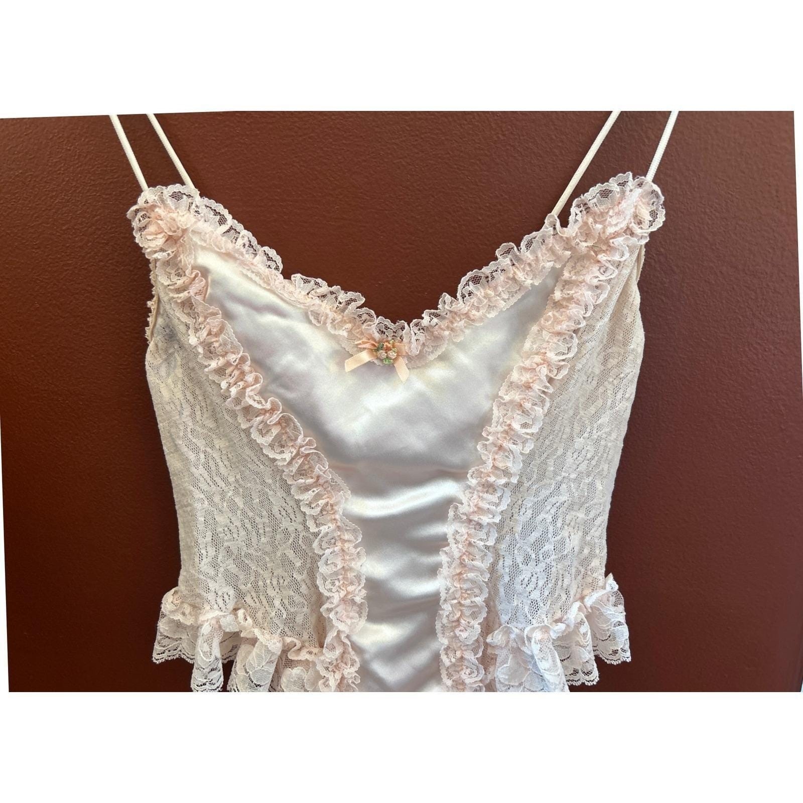Vintage JWS Teddy Bodysuit Coquette Balletcore Romantic Dollette Ethereal Angel