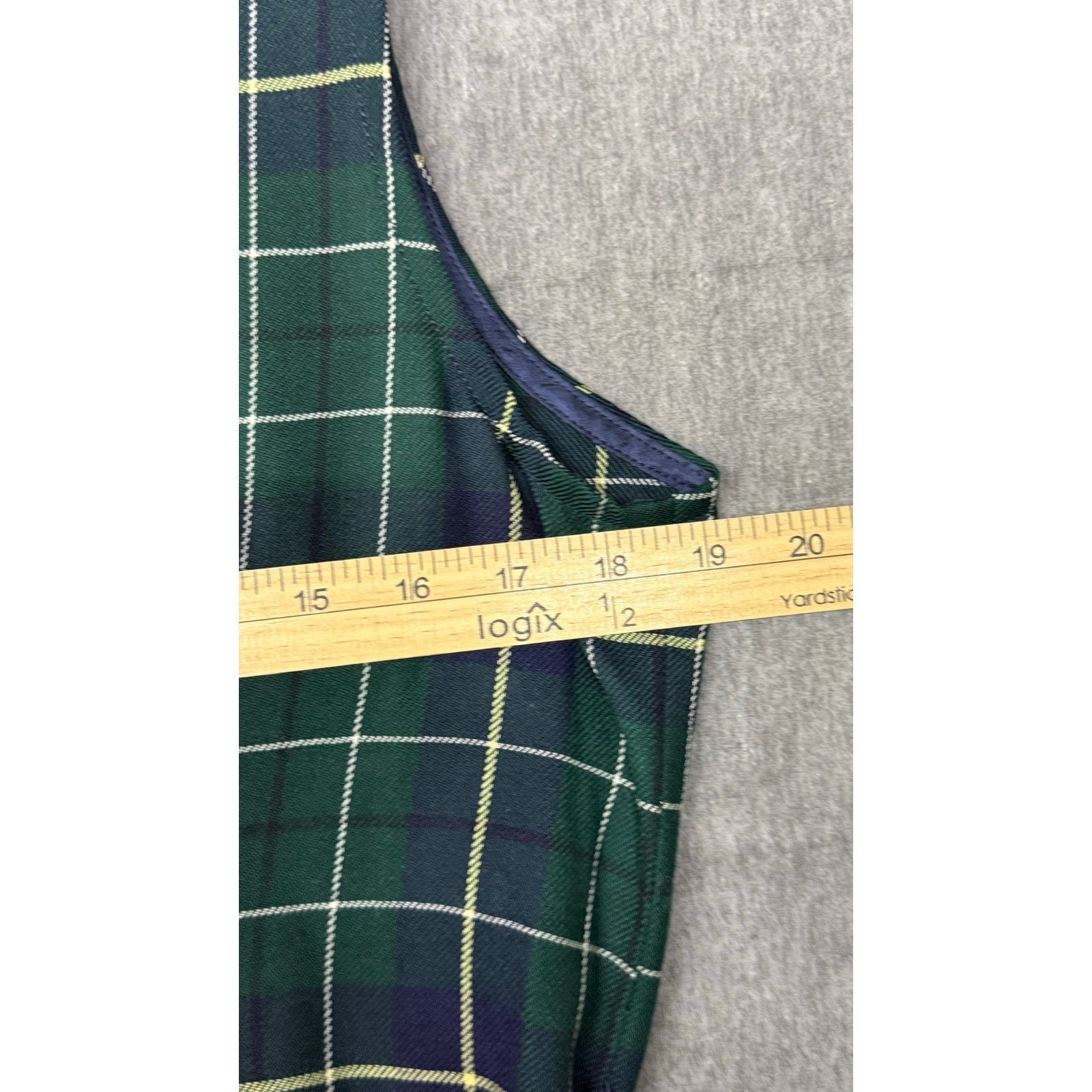Pendleton 100% Virgin Wool Plaid Belted Dress Size 12 Vintage Made In USA