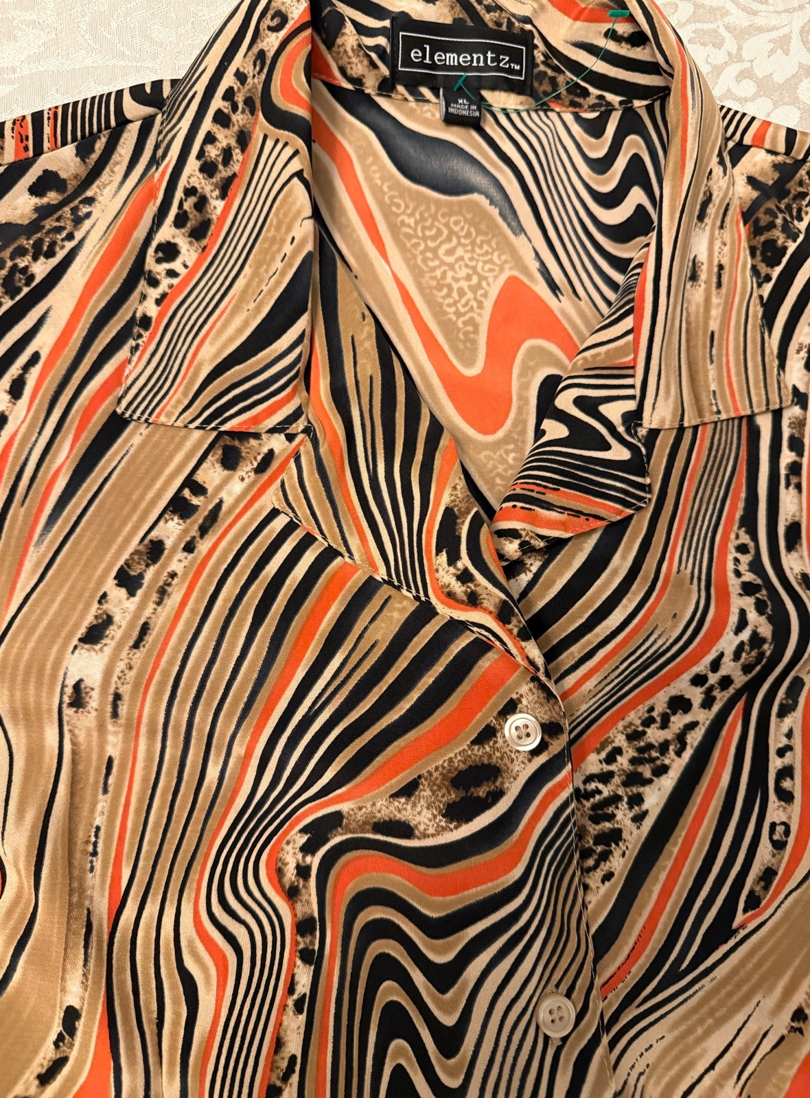 Retro Disco Animal/ Print XL Woman Blouse