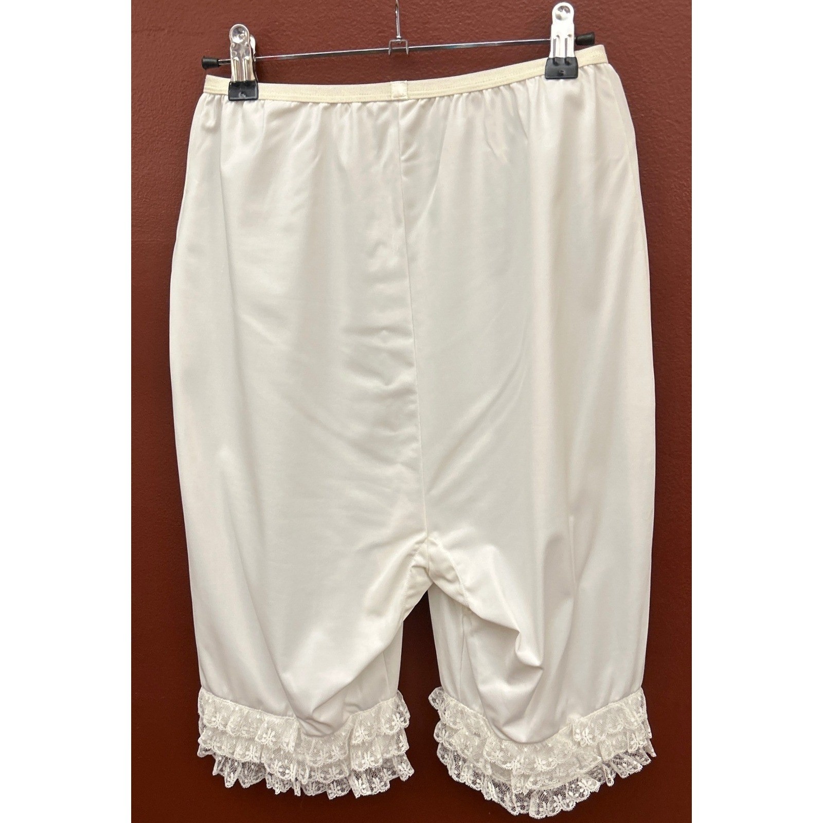 Vintage Vanity Fair Bloomers Coquette Lolita Victorian Lace Ruffle Culottes 6
