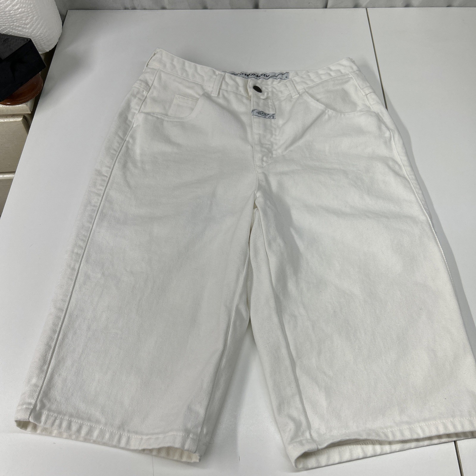 VTG Marithe Francois Girbaud White Jean Shorts Sz 9/10 Women’s