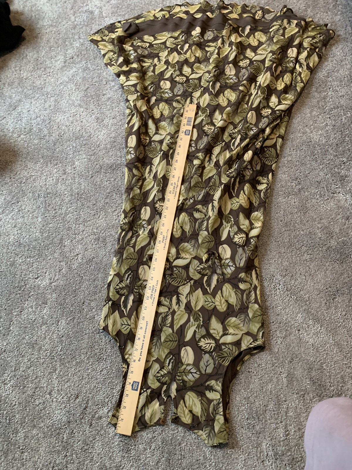 Vintage Et Vous Dress 100% Silk Maxi, Detailed Leaf Design , Cottage Core