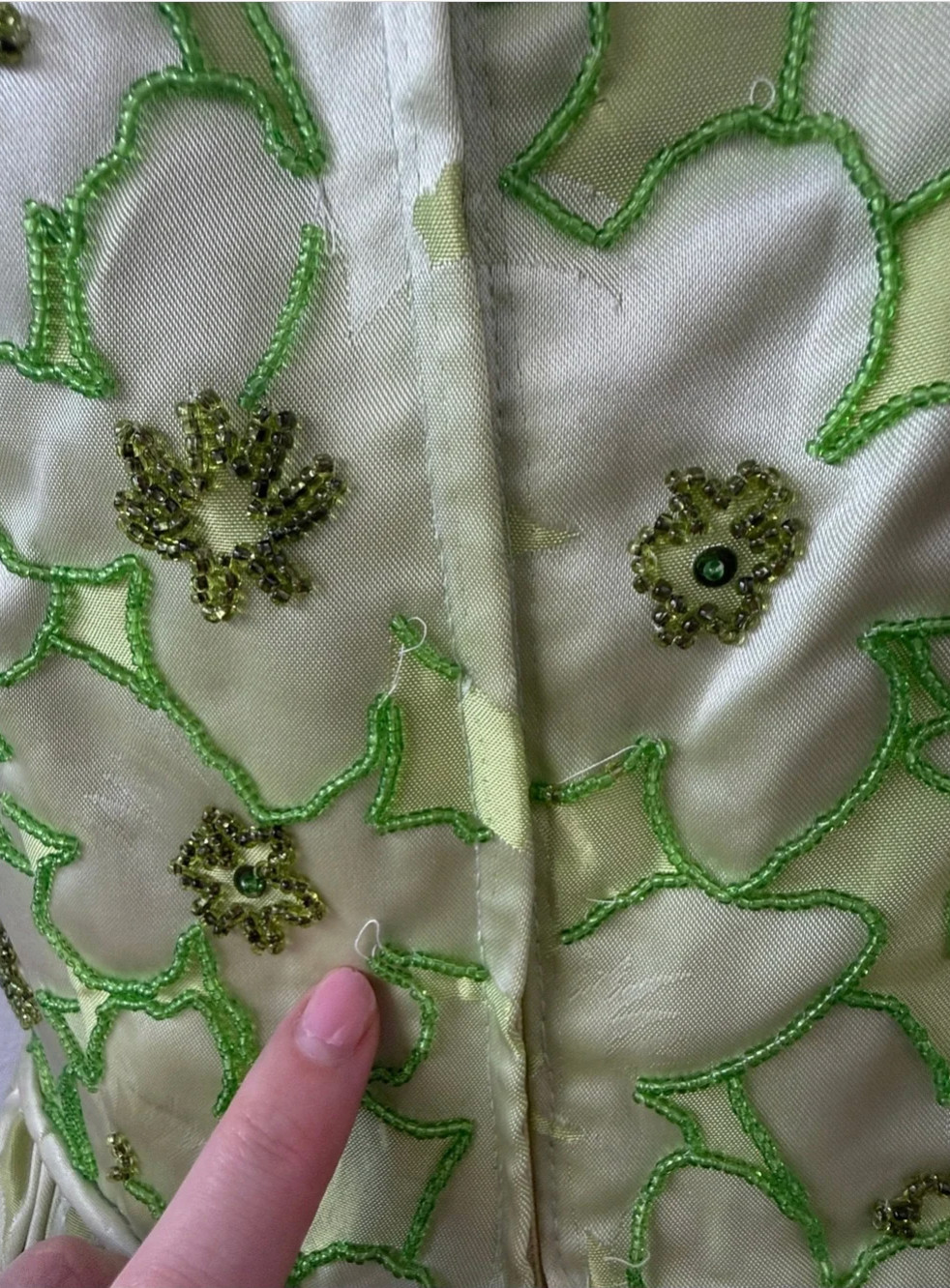 True Vintage Beaded Maxi Dress Formal Gown Pleated Skirt Fairy Renaissance