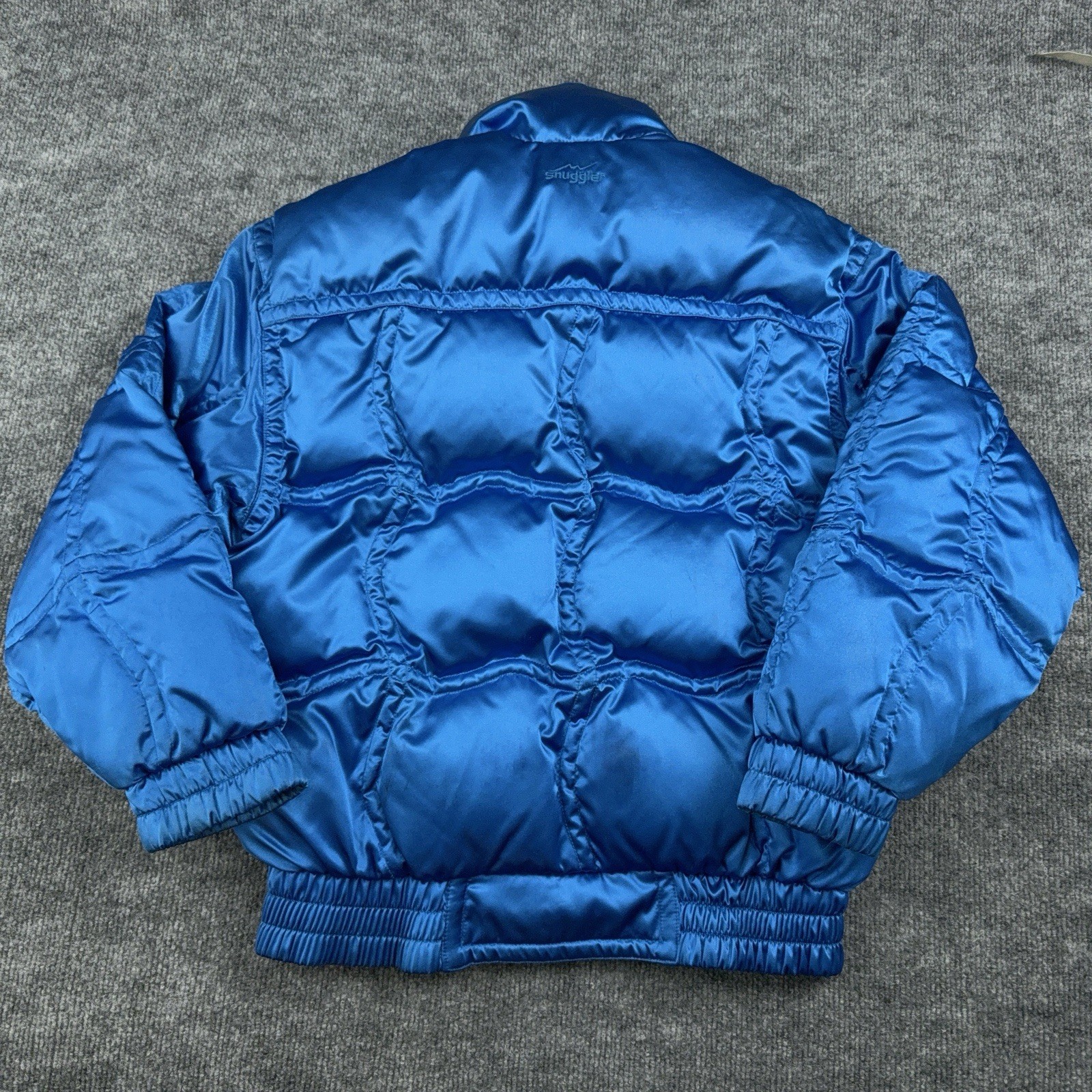 Vintage 80s 90s Snuggler by Kaelin Shiny Blue Down Puffer Ski Jacket US6