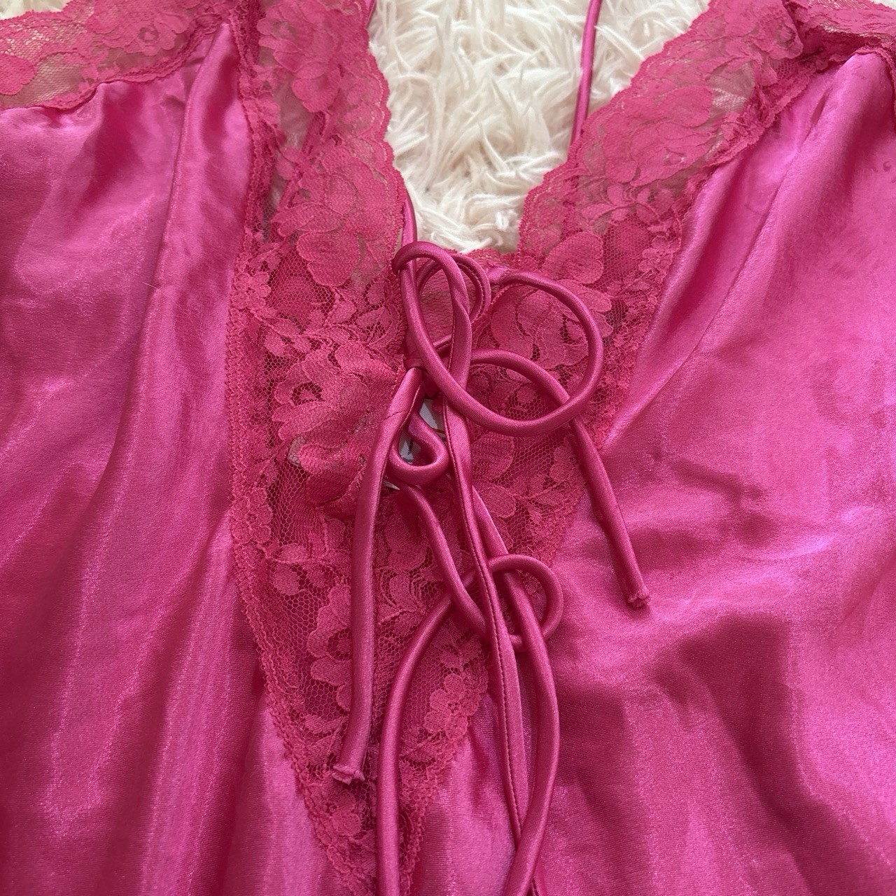 Vintage 1980s Featherbed Intimates Lingerie Slip Size Large
