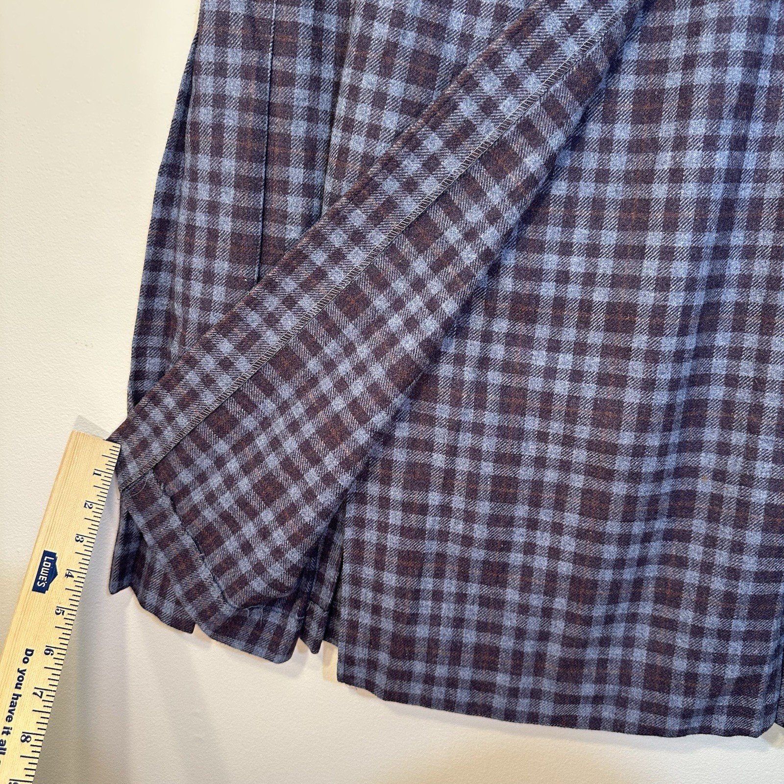 Pendleton VTG M662 Wool Walking Kilt Skirt 10 Muted Blue Purple Brown Plaid 80’s