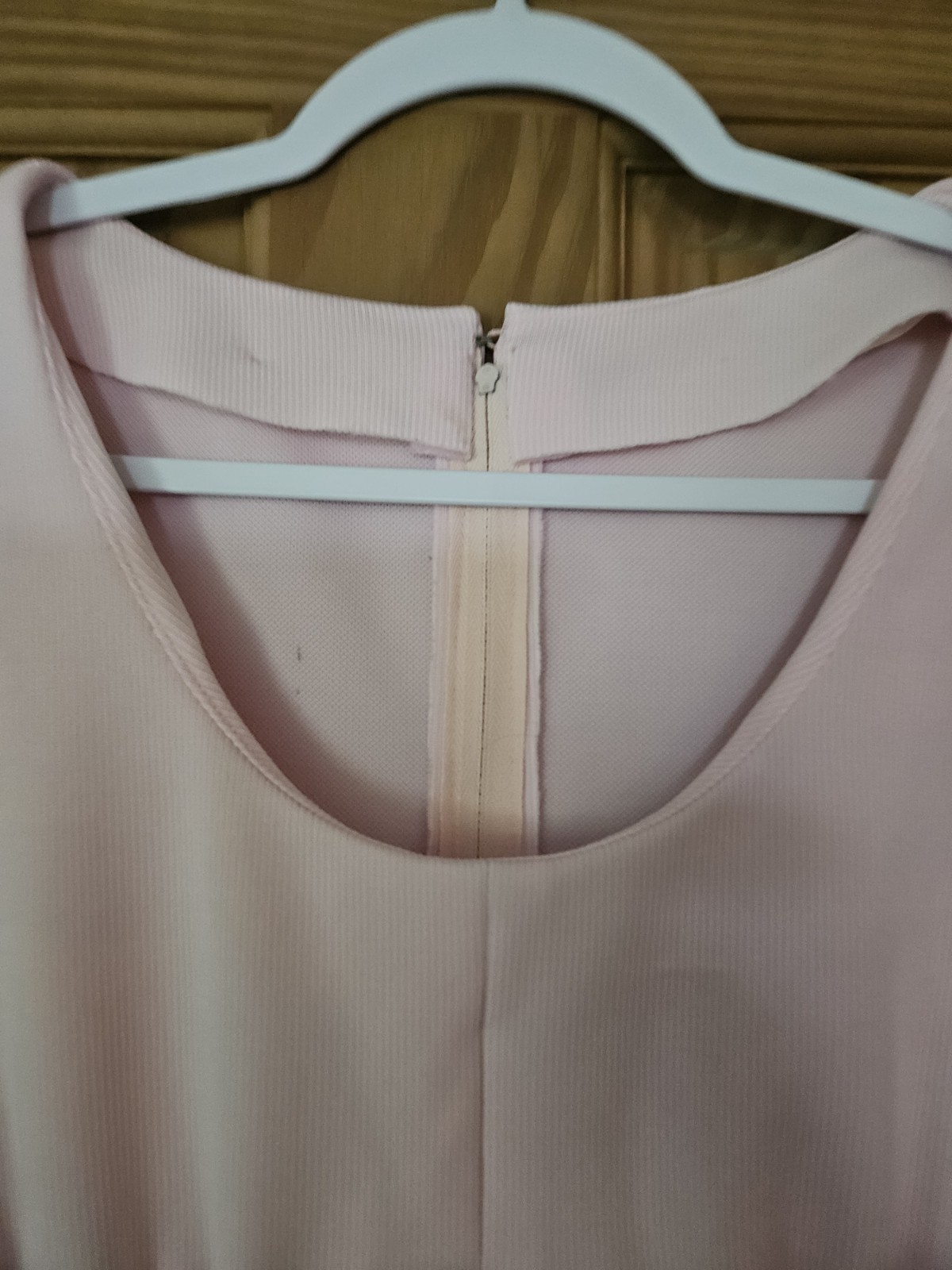Vintage 70s Empire Waist Maxi Dress Boho Long Sleeve Pink White Pinstripe!