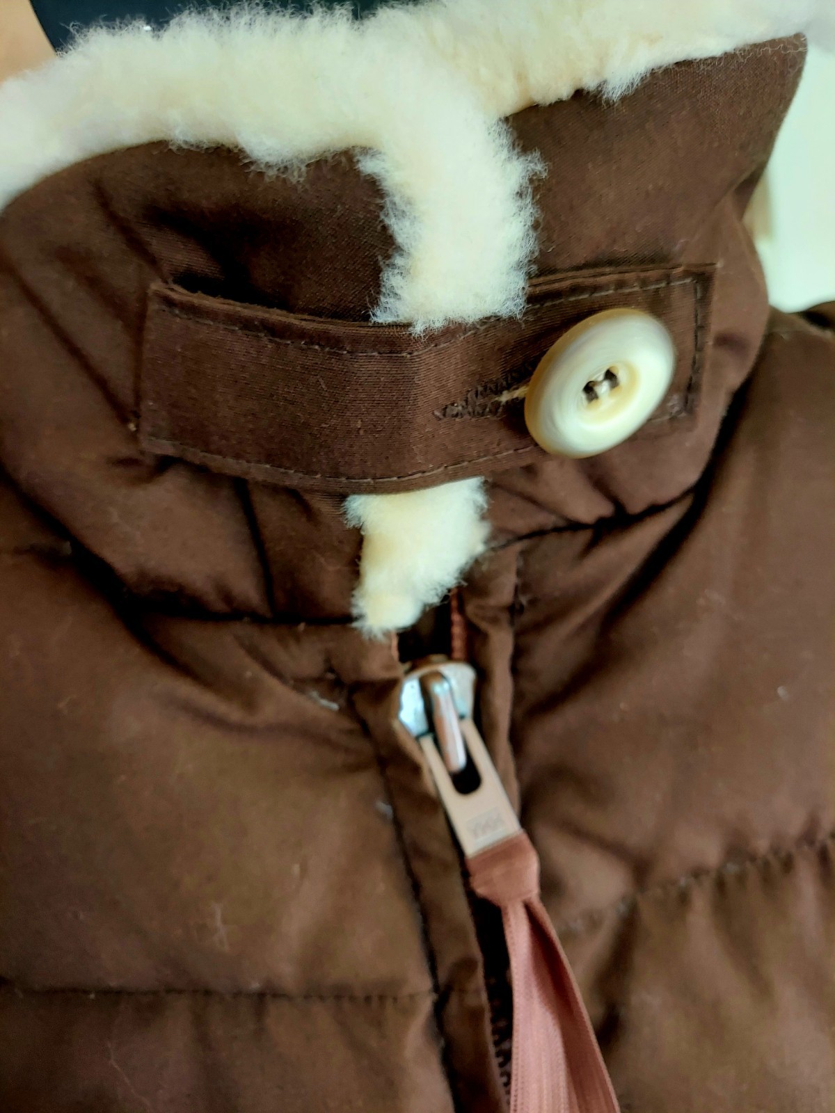 VINTAGE Eddie Bauer BROWN Fitted Down Puffer Jacket Womens MED TORONTO CANADA
