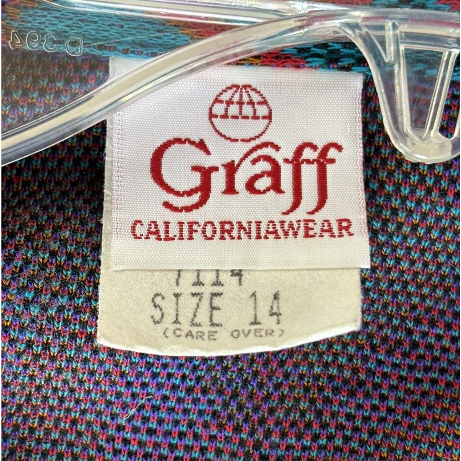 Vintage Graff California Wear Aztec Tribal Open Front Beaded Fringe Cardigan 14