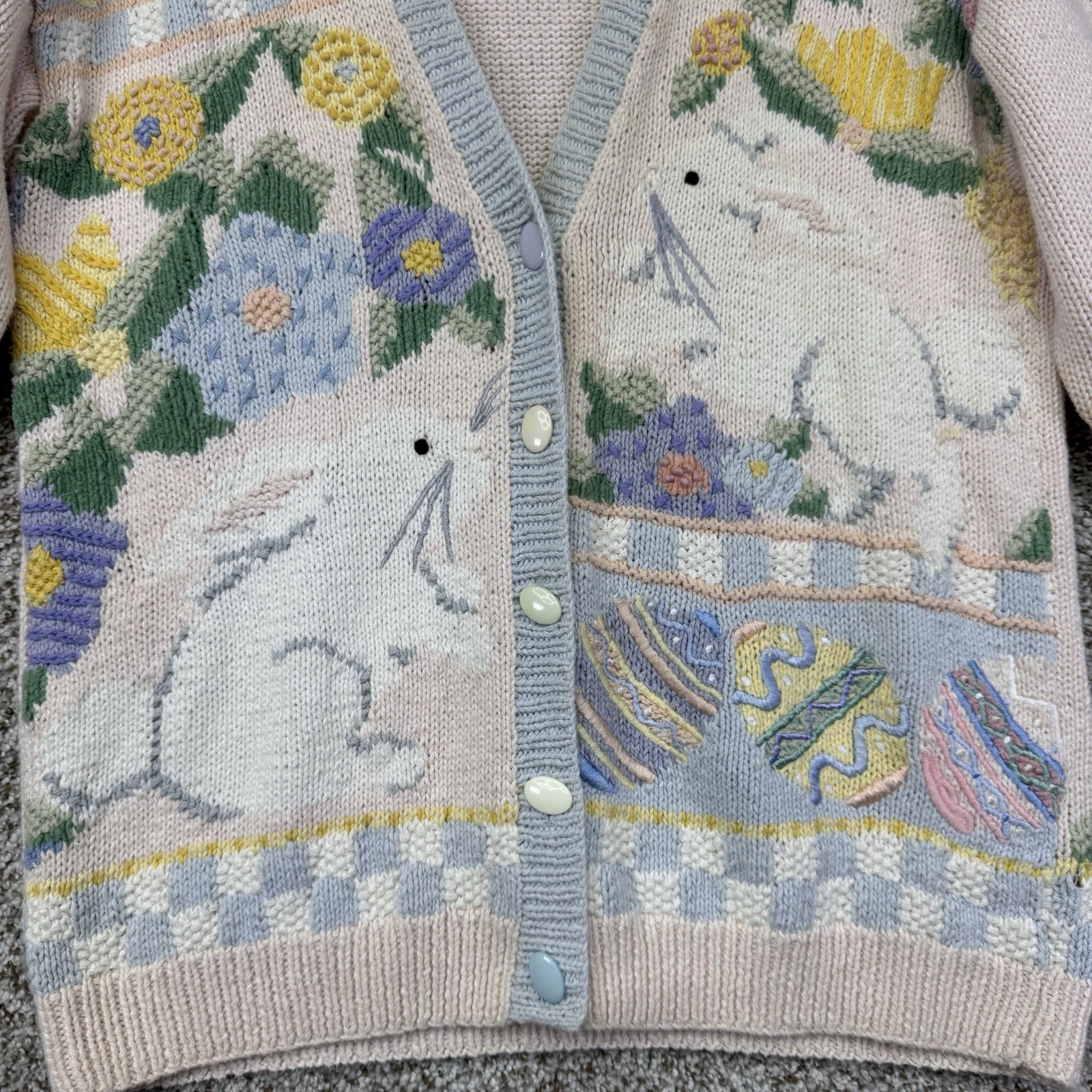 VTG Marisa Christina Classics Sweater Women’s Medium Easter Hand Knit Cardigan