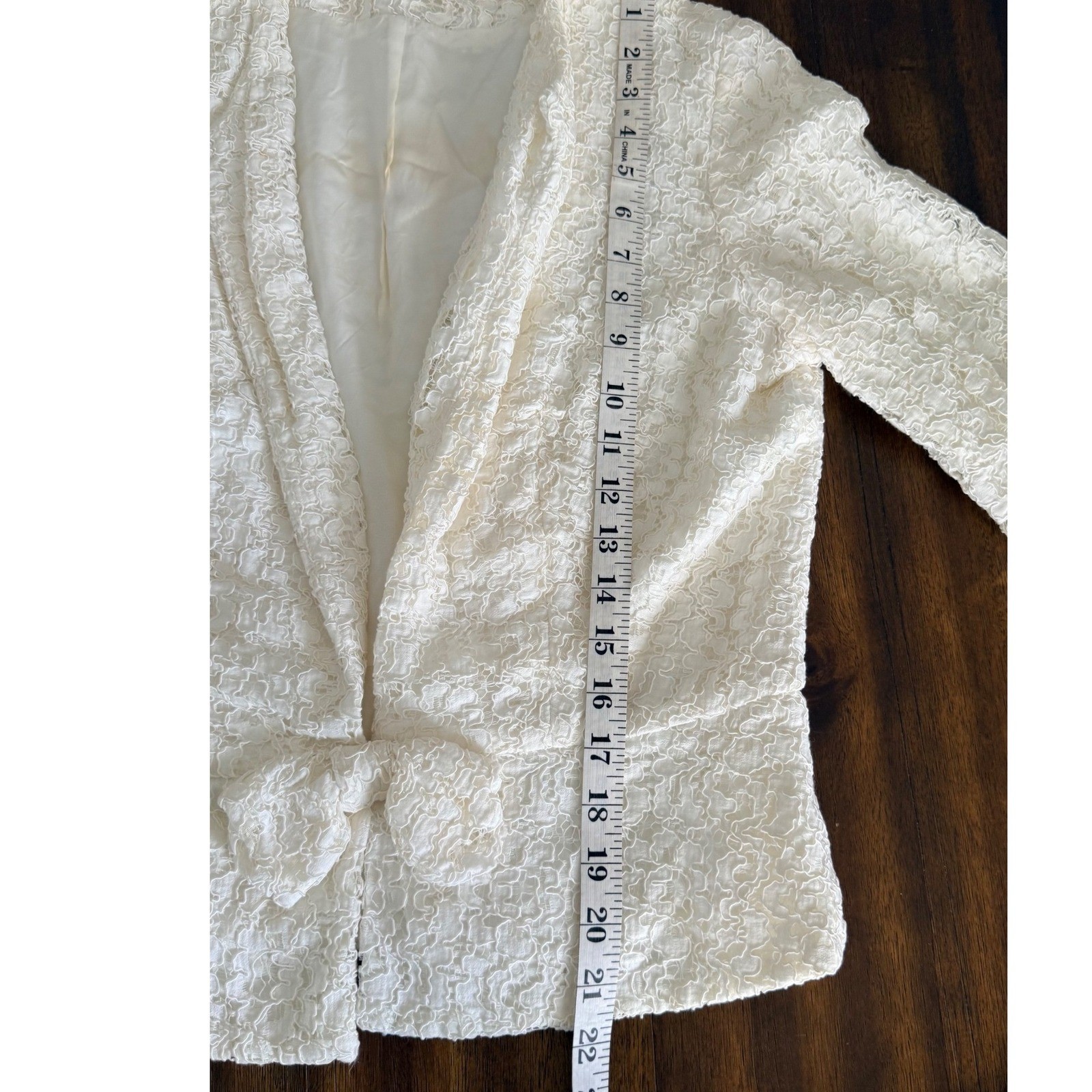 Vintage 1960s Ivory Lace Skirt Suit Set Peplum Jacket and Pencil Skirt 2 Piece