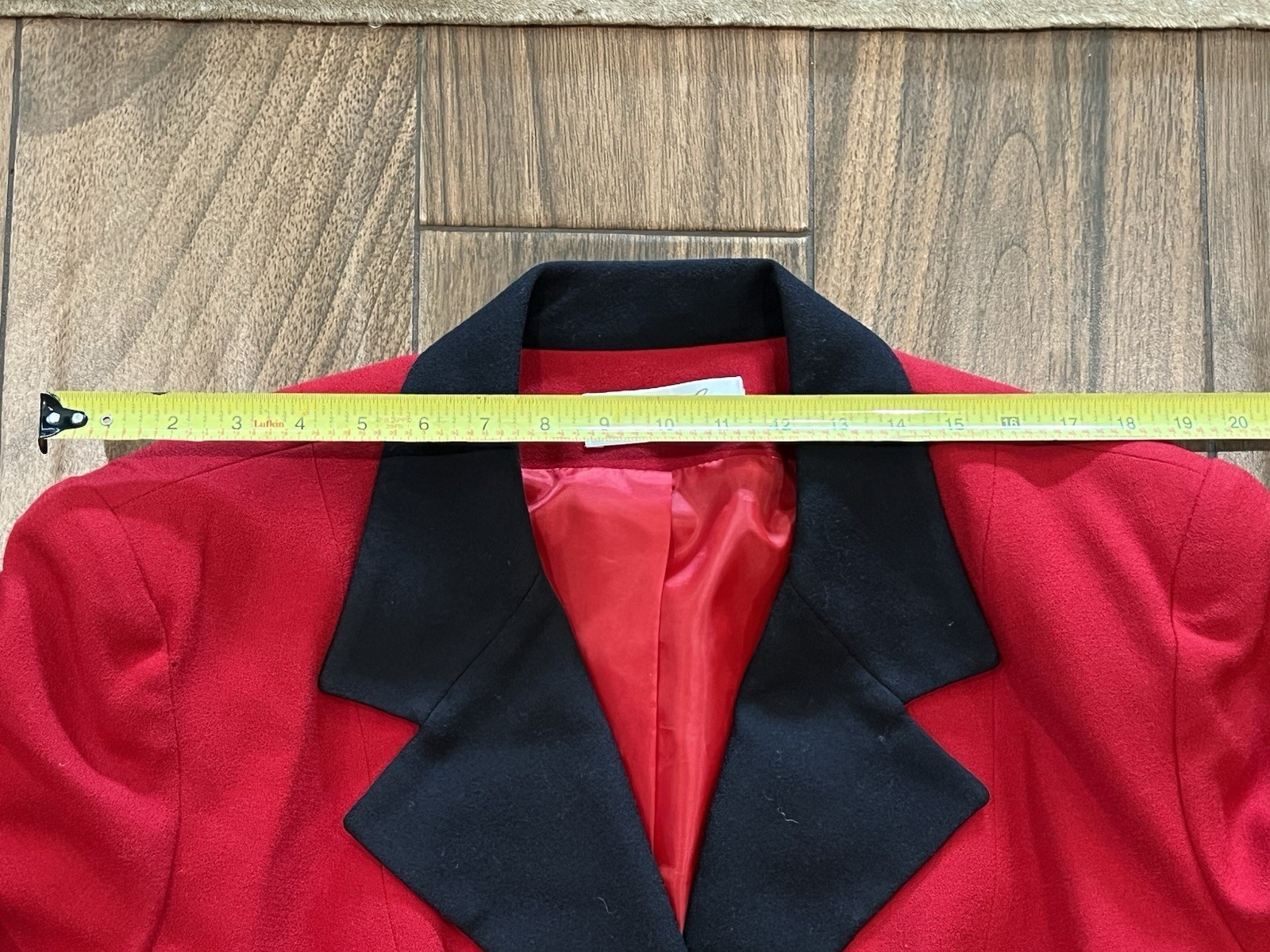 Vintage Lilli Ann Red Blazer Jacket Designer Wool Career Wear Fits Modern L/XL
