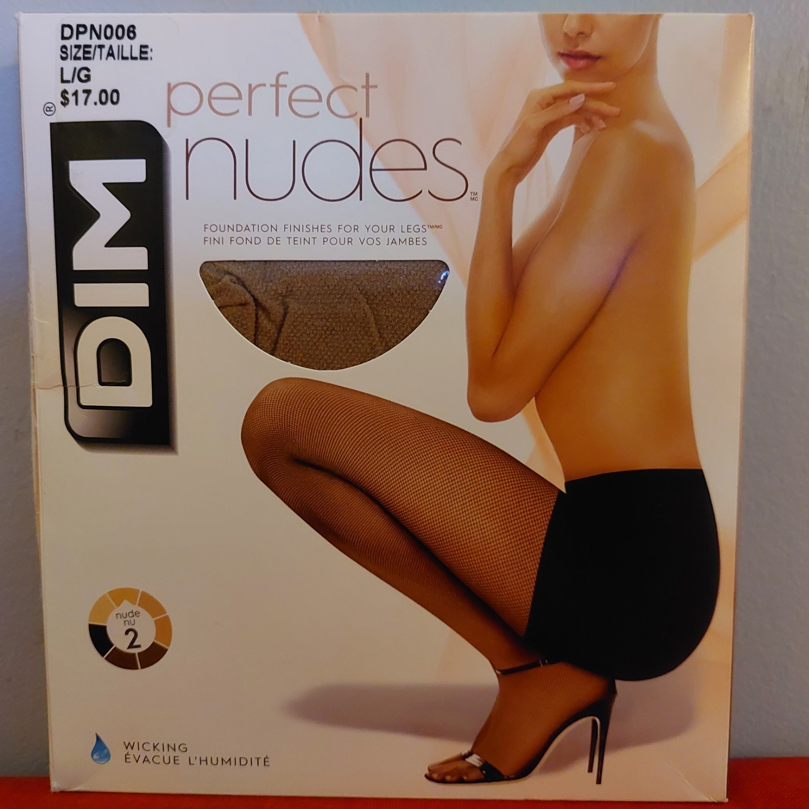 Vintage Pantyhose Dim Perfect Nudes Color Nude 2 Size Large BDR1