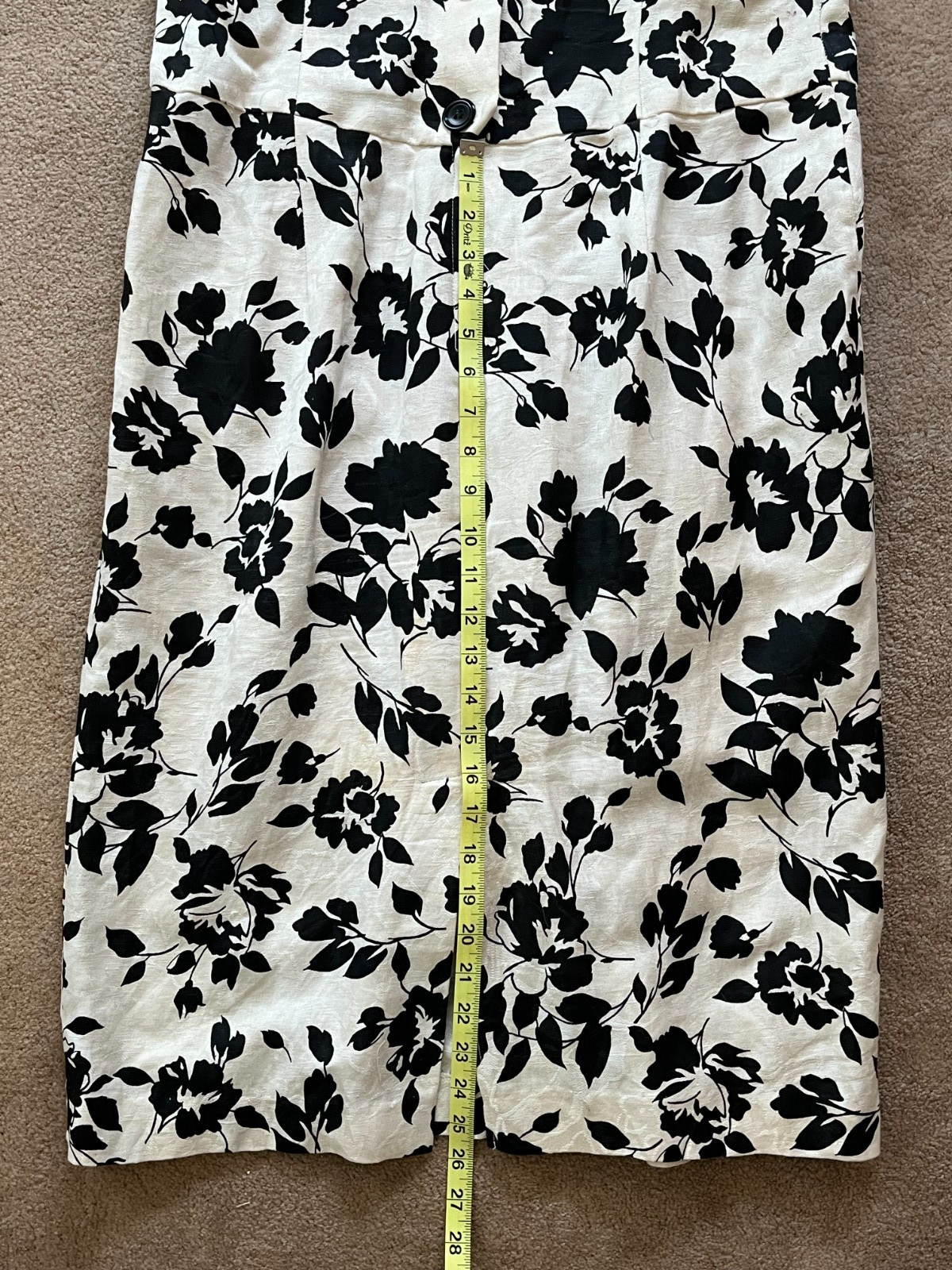 Vintage Floral Linen Dress Size 16 | International Ladies Garment Workers Union