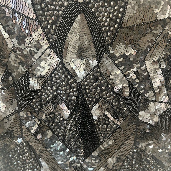 Vintage French Connection Art Deco Exquisite Heavily Beaded Sequined Top sz 6