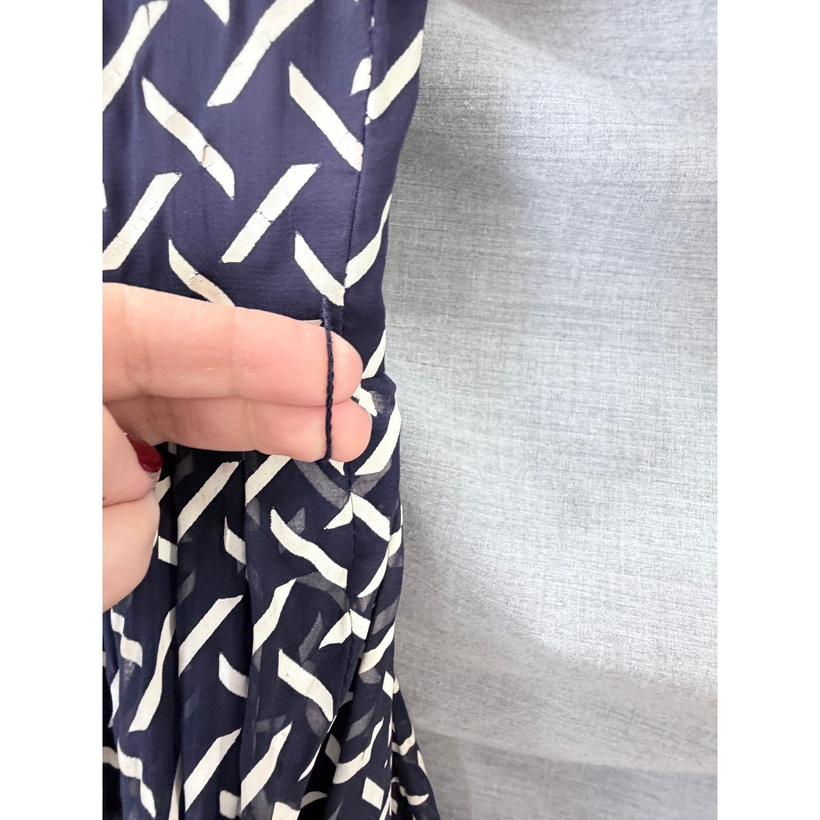 Vintage Marshall Field Young Chicago Shop Purple Geometric Fit Flare Dress AS IS